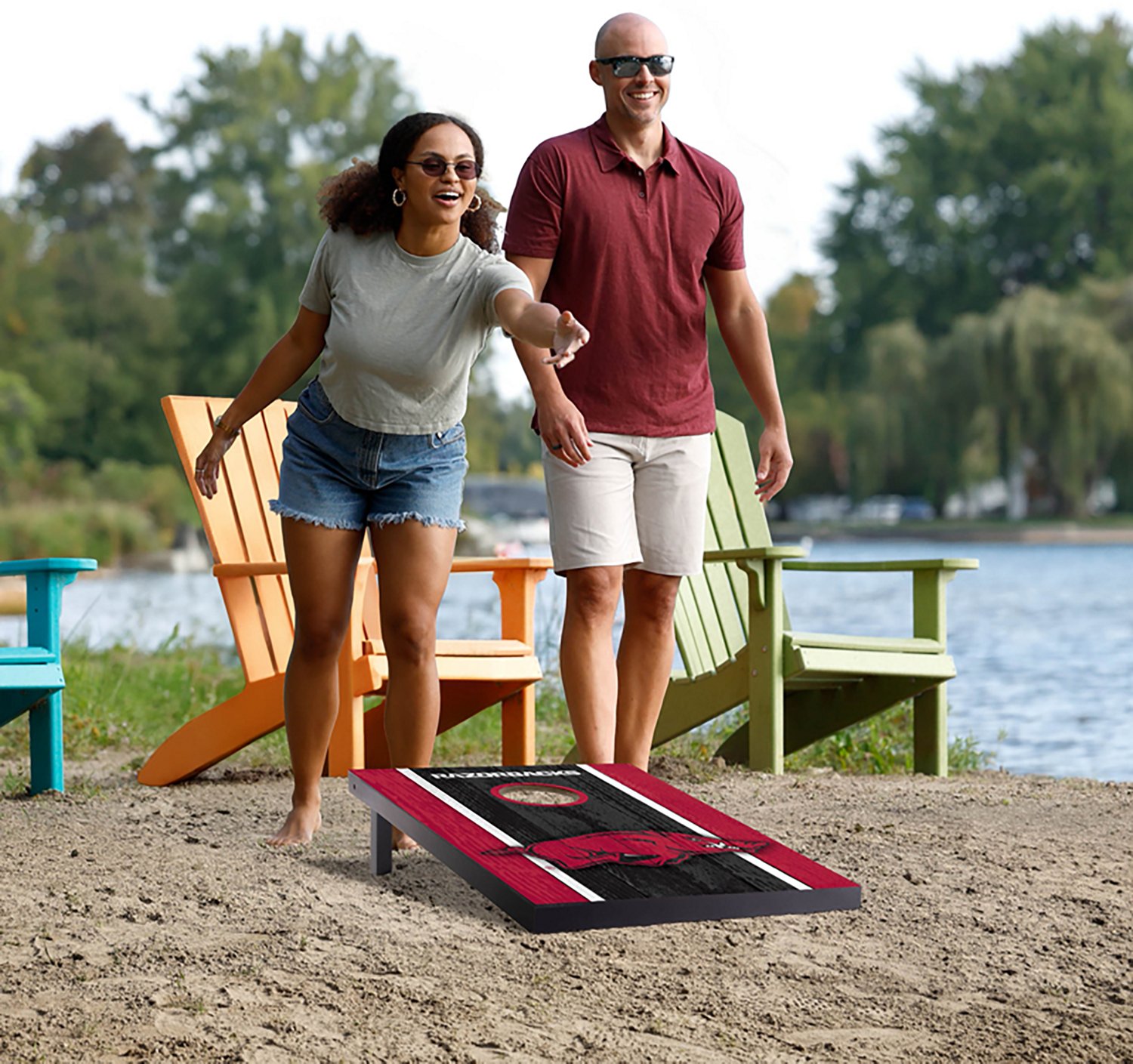 YouTheFan Arkansas Razorbacks 2 ft x 3 ft MDF Cornhole Set - view number 6