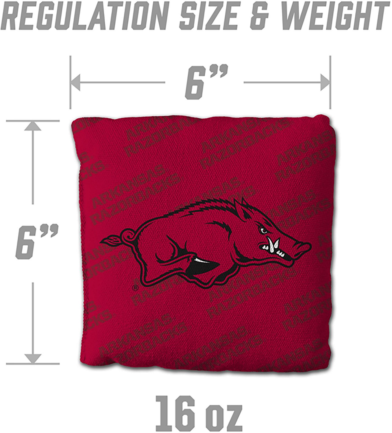 YouTheFan Arkansas Razorback Licensed Cornhole Bags 4-pack                                                                       - view number 4