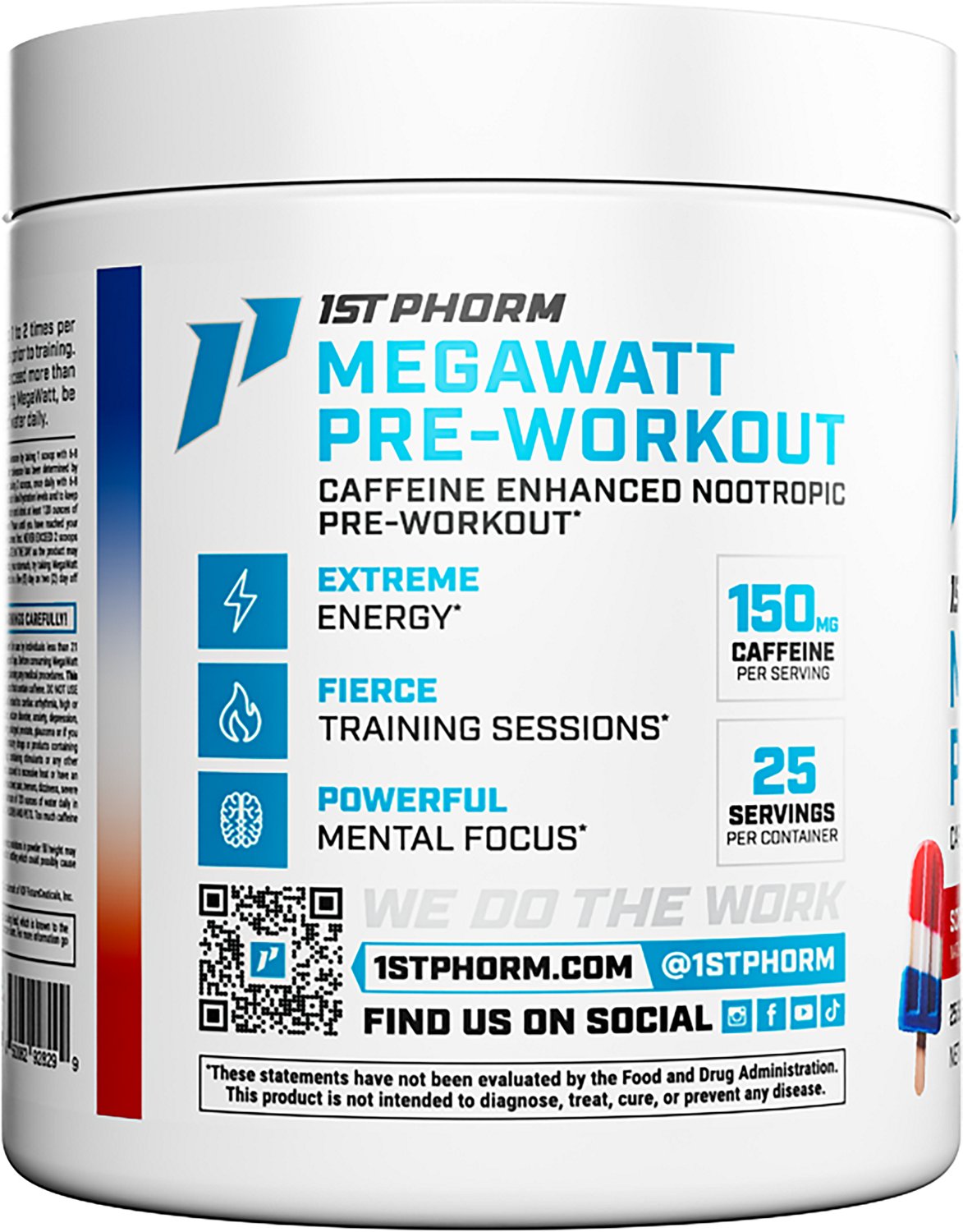 1st Phorm Cherry Blast Megawatt Preworkout Supplement 50 Servings - view number 3