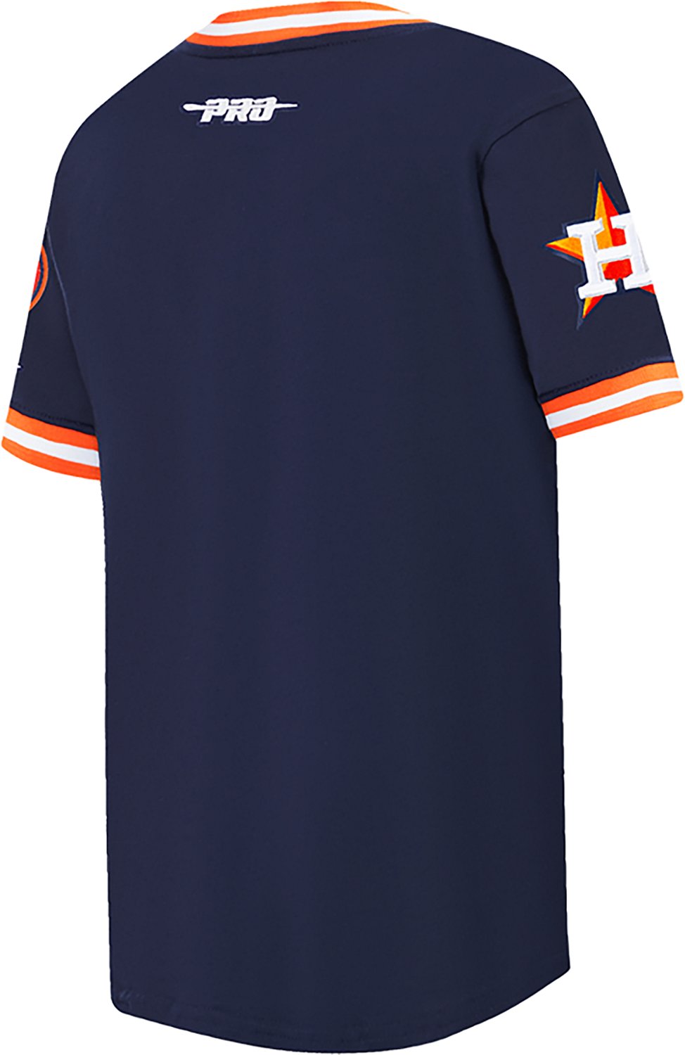 Pro Standard Boys' Houston Astros Retro Classic BB Striped Rib Short Sleeve T-shirt                                              - view number 4