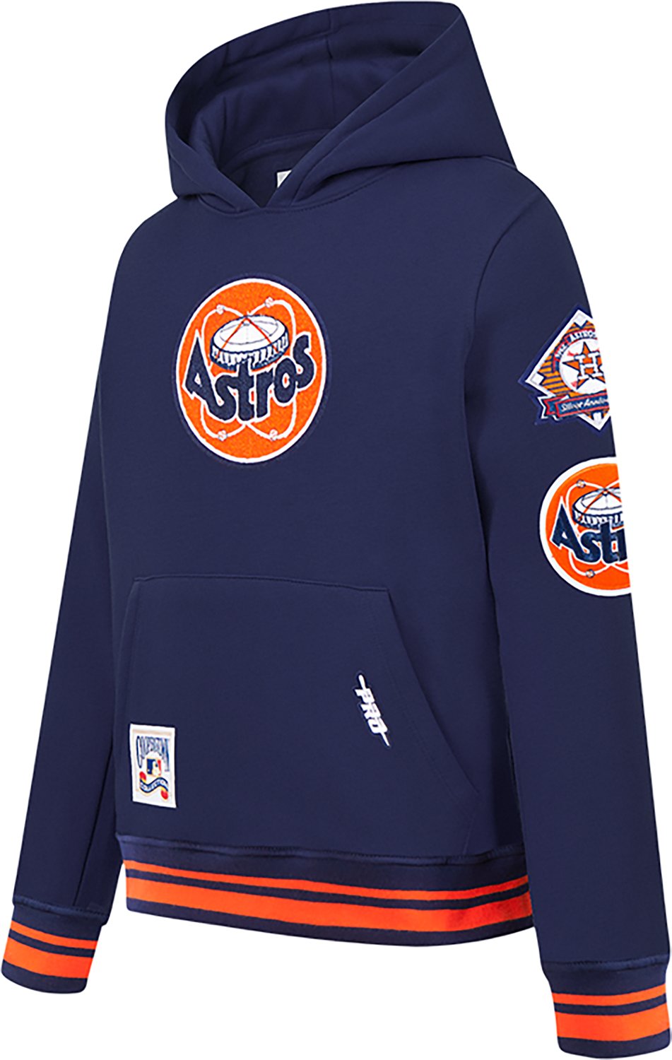 Pro Standard Boys' Houston Astros Retro Classic BB Rib Fleece Long Sleeve Hoodie - view number 2