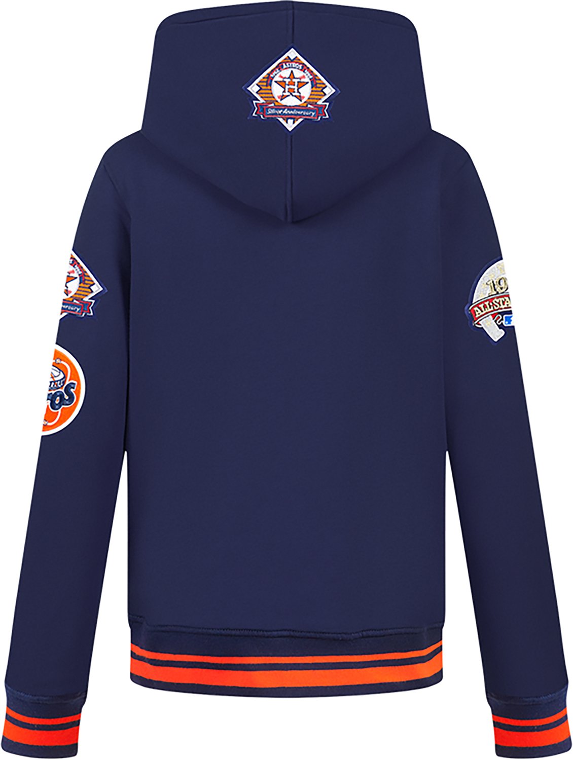 Pro Standard Boys' Houston Astros Retro Classic BB Rib Fleece Long Sleeve Hoodie - view number 3
