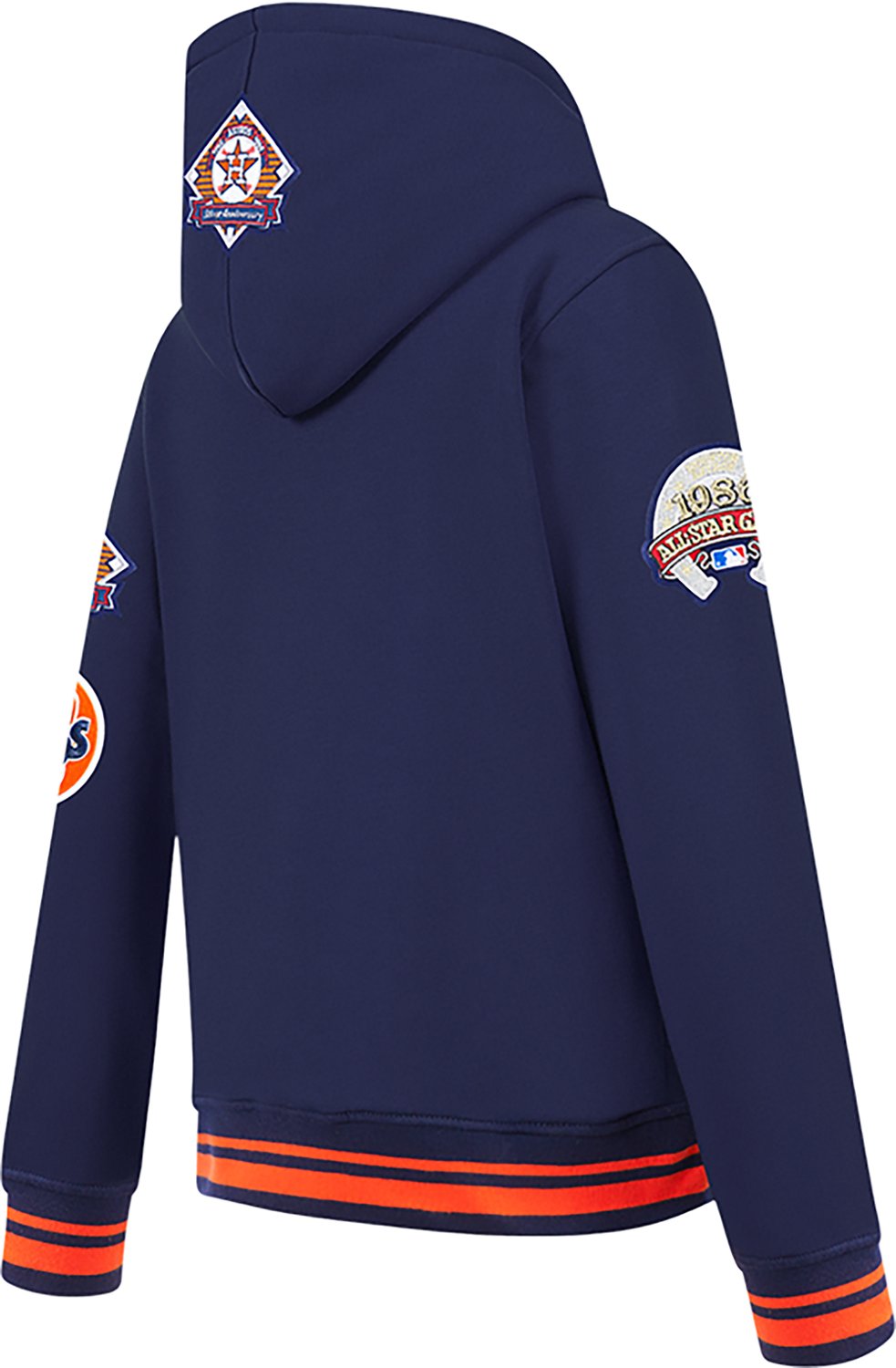 Pro Standard Boys' Houston Astros Retro Classic BB Rib Fleece Long Sleeve Hoodie - view number 4