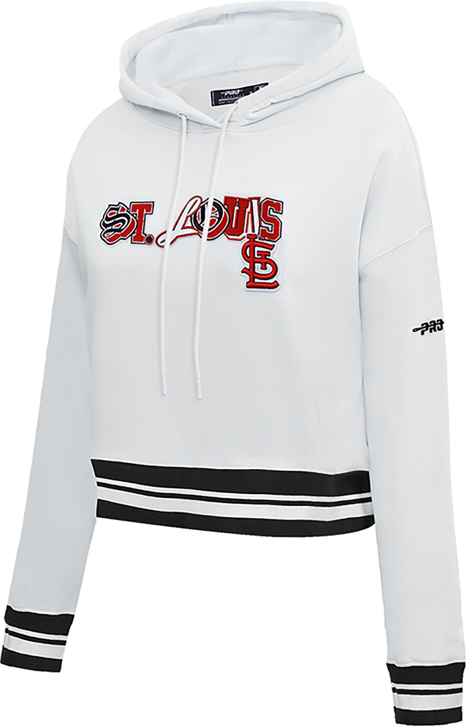 Pro Standard Women's St. Louis Cardinals City Ransom Rib Fleece Cropped Long Sleeve Hoodie - view number 2