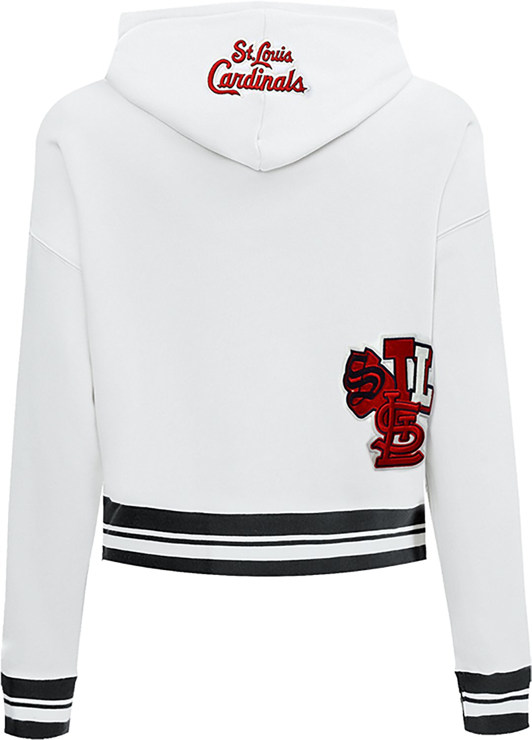 Pro Standard Women's St. Louis Cardinals City Ransom Rib Fleece Cropped Long Sleeve Hoodie - view number 3