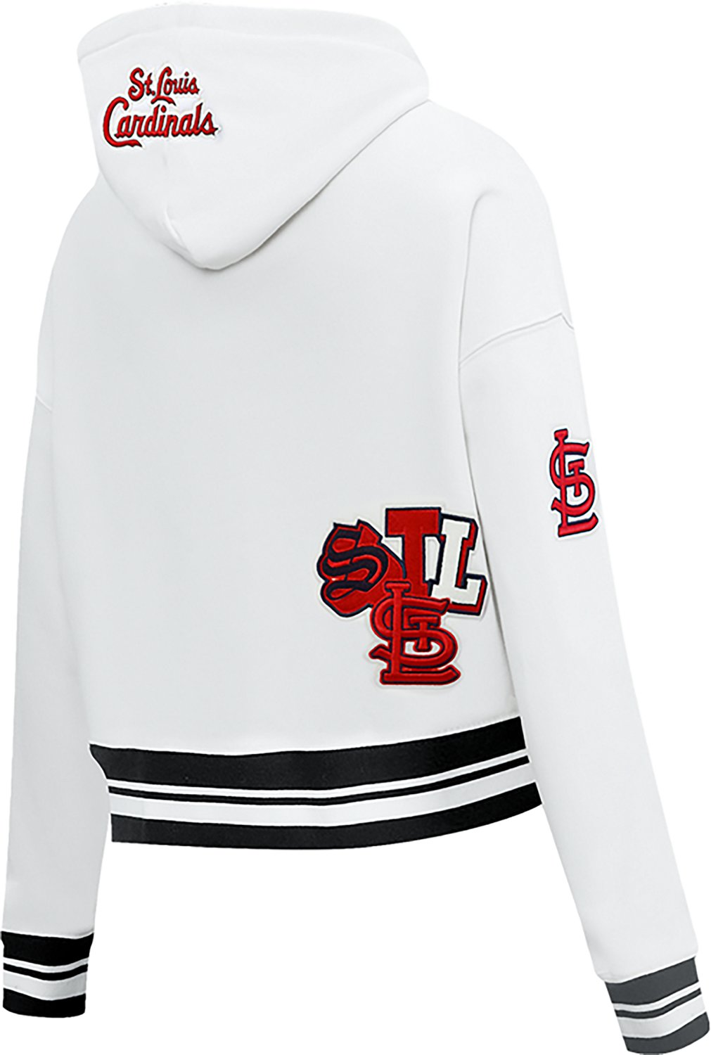 Pro Standard Women's St. Louis Cardinals City Ransom Rib Fleece Cropped Long Sleeve Hoodie - view number 4