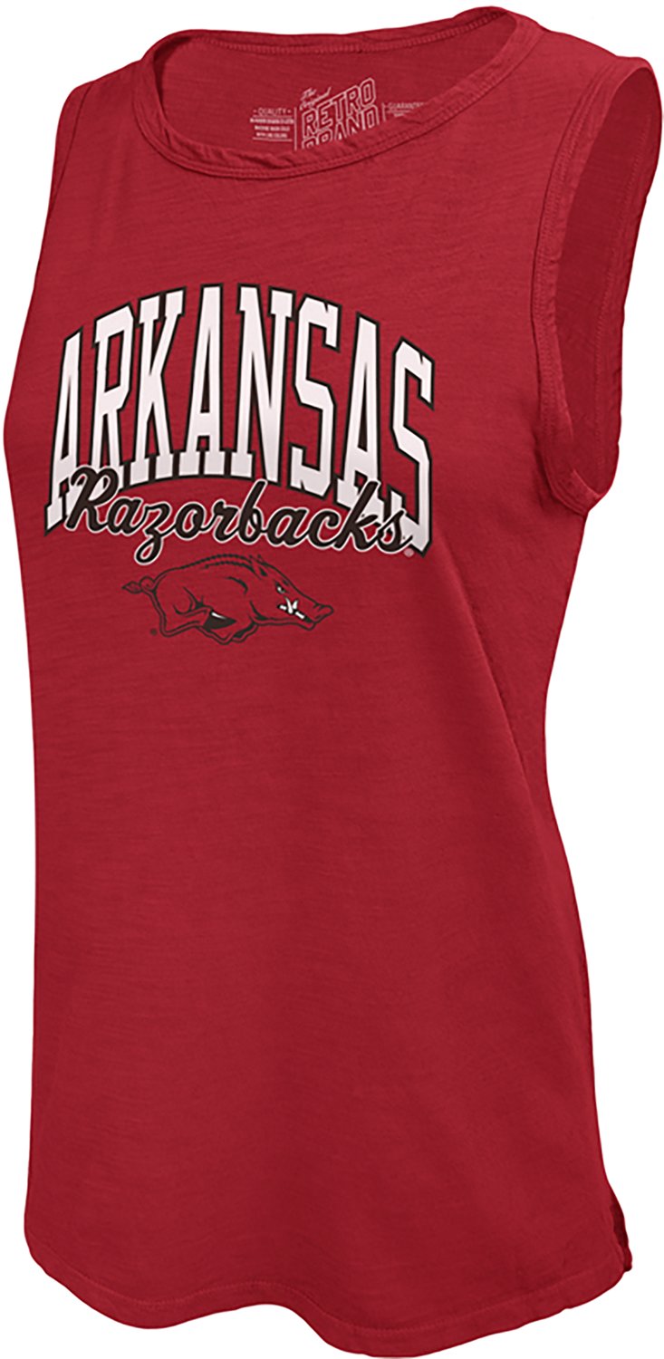 WILDCAT RETRO Women's Arkansas Razorbacks Retro Brand Slub Tank Top - view number 2