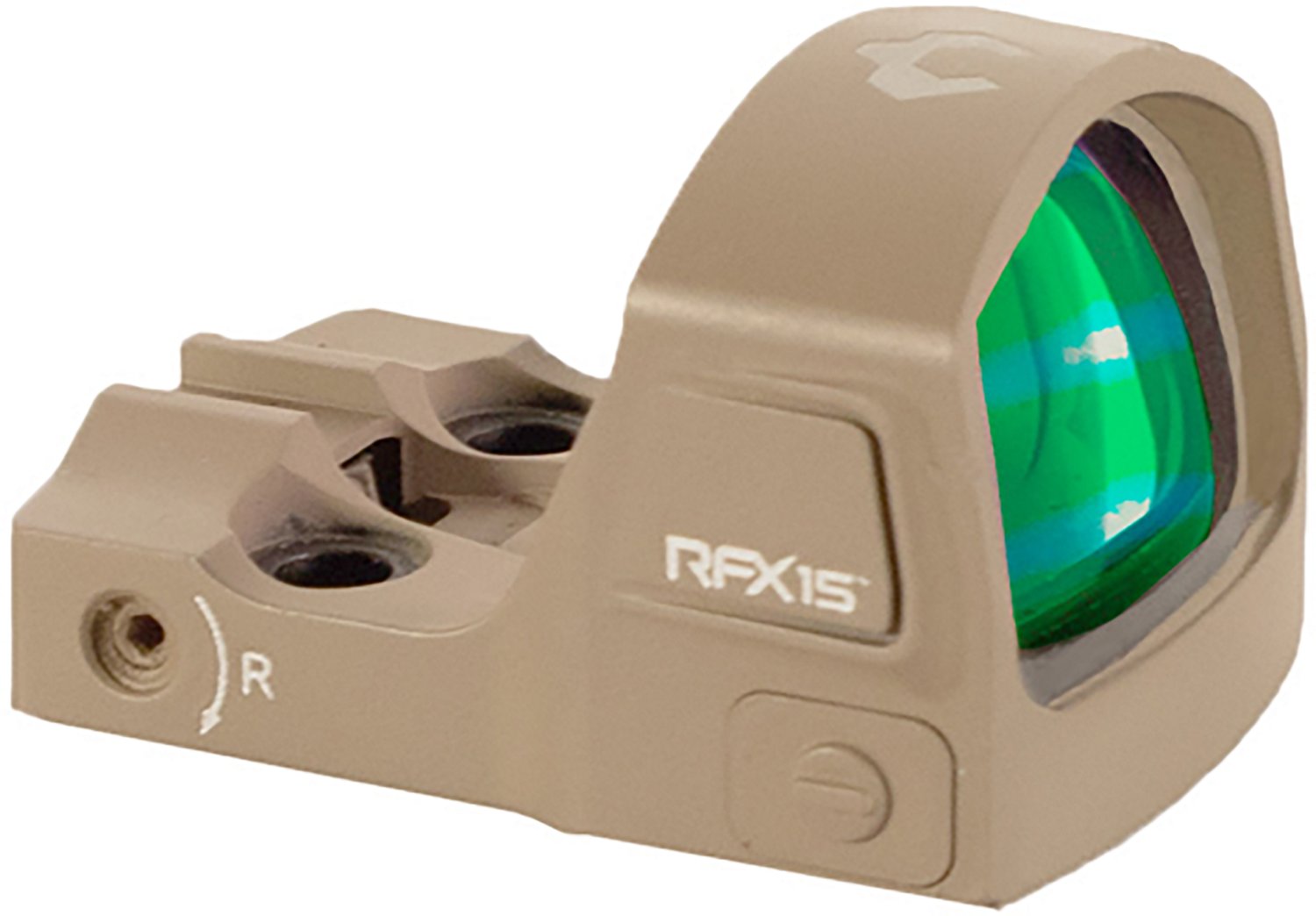 Viridian RFX15 FDE 1 x 17 mm Micro Green Dot Reflex Sight with SHIELD Footprint - view number 2