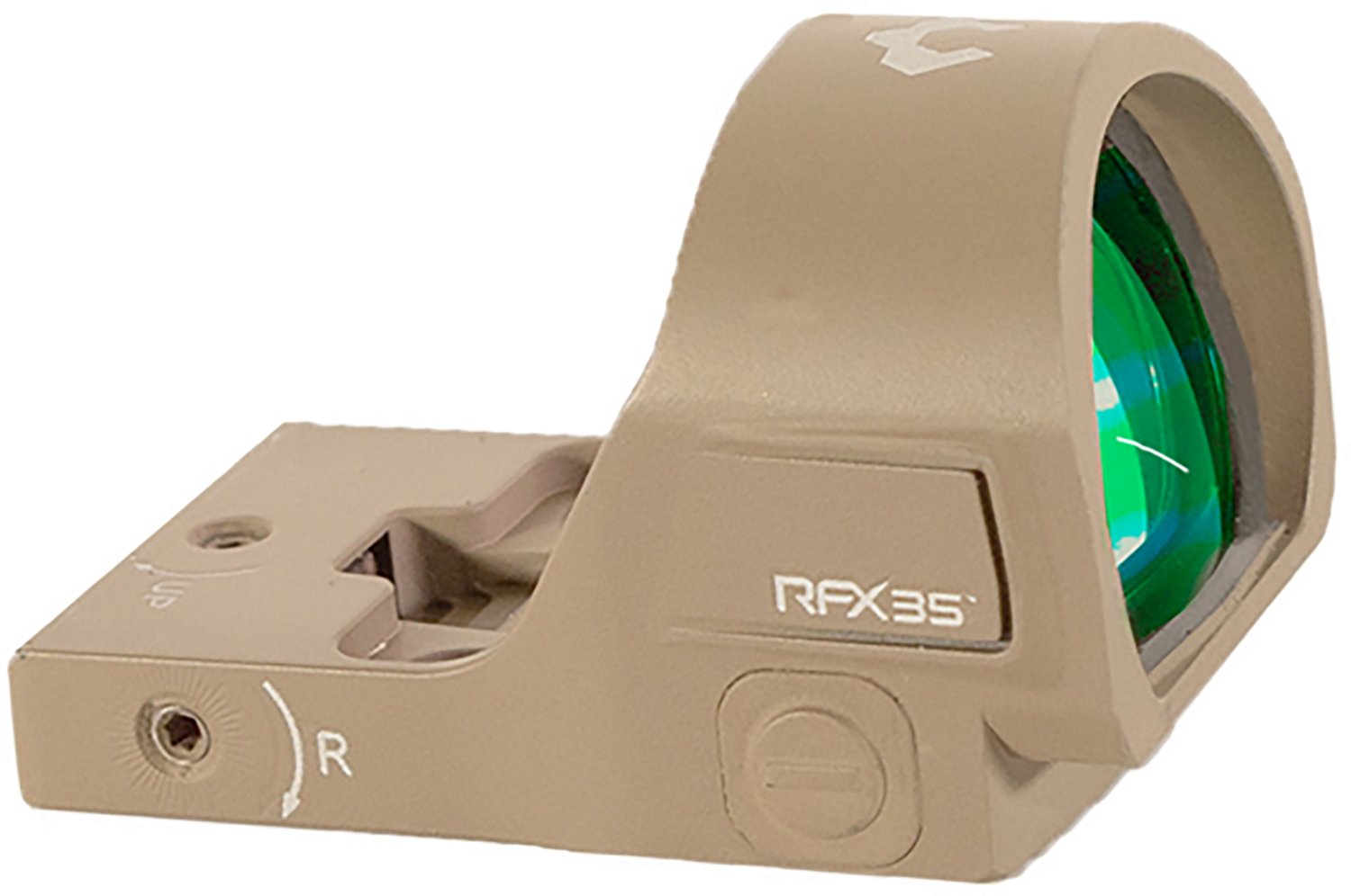 Viridian RFX35 FDE 1 x 22 mm Micro Green Dot Reflex Sight with RMR Footprint - view number 2