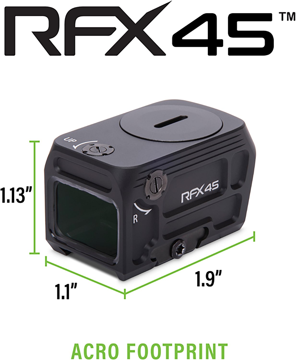 Viridian RFX44 Compact Closed Emitter Green Dot Sight with RMR Adapter - view number 7