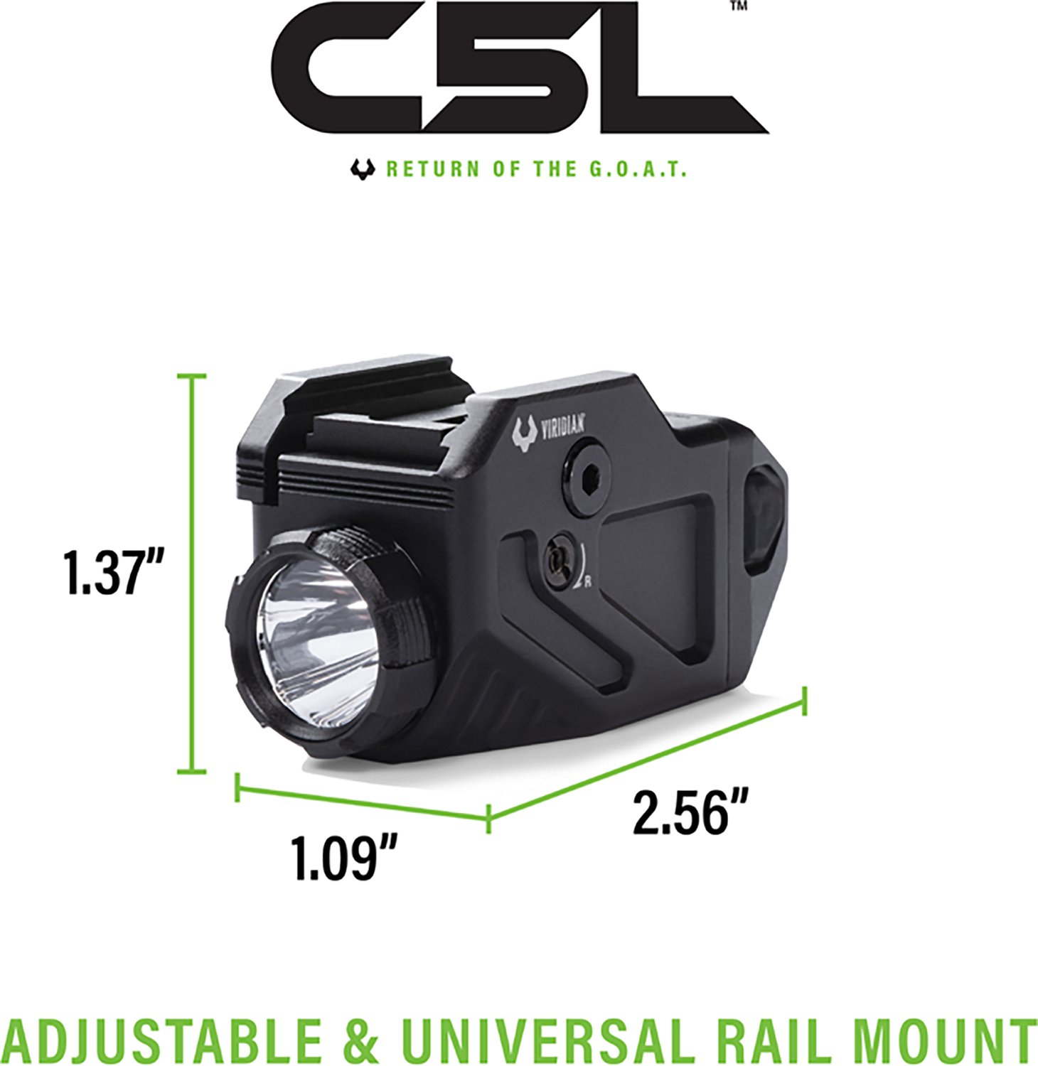 Viridian C5L Universal Green Laser and 650 lm Light with Rechargeable Battery, INSTANT-ON, and SafeCharge Power Bank - view number 7
