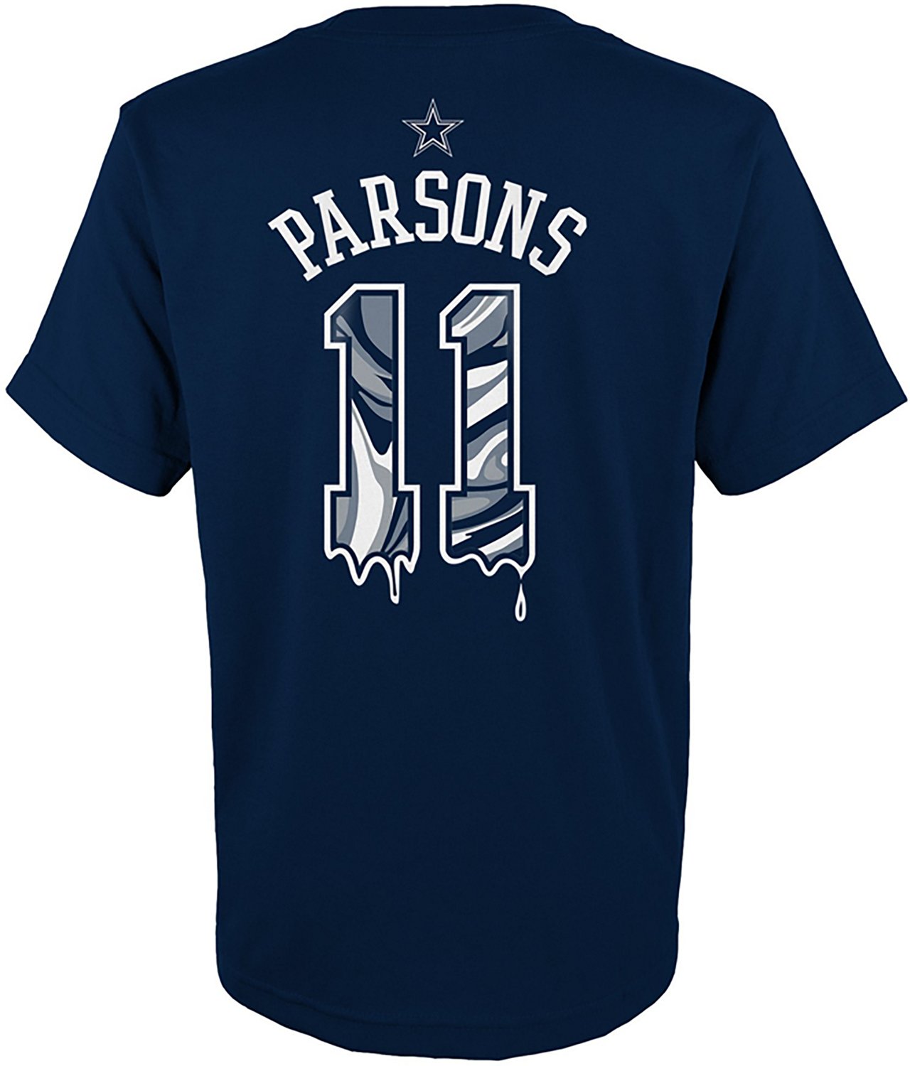 Outerstuff Kids' Dallas Cowboys Micah Parsons #11 Name & Number Drip T-shirt - view number 2
