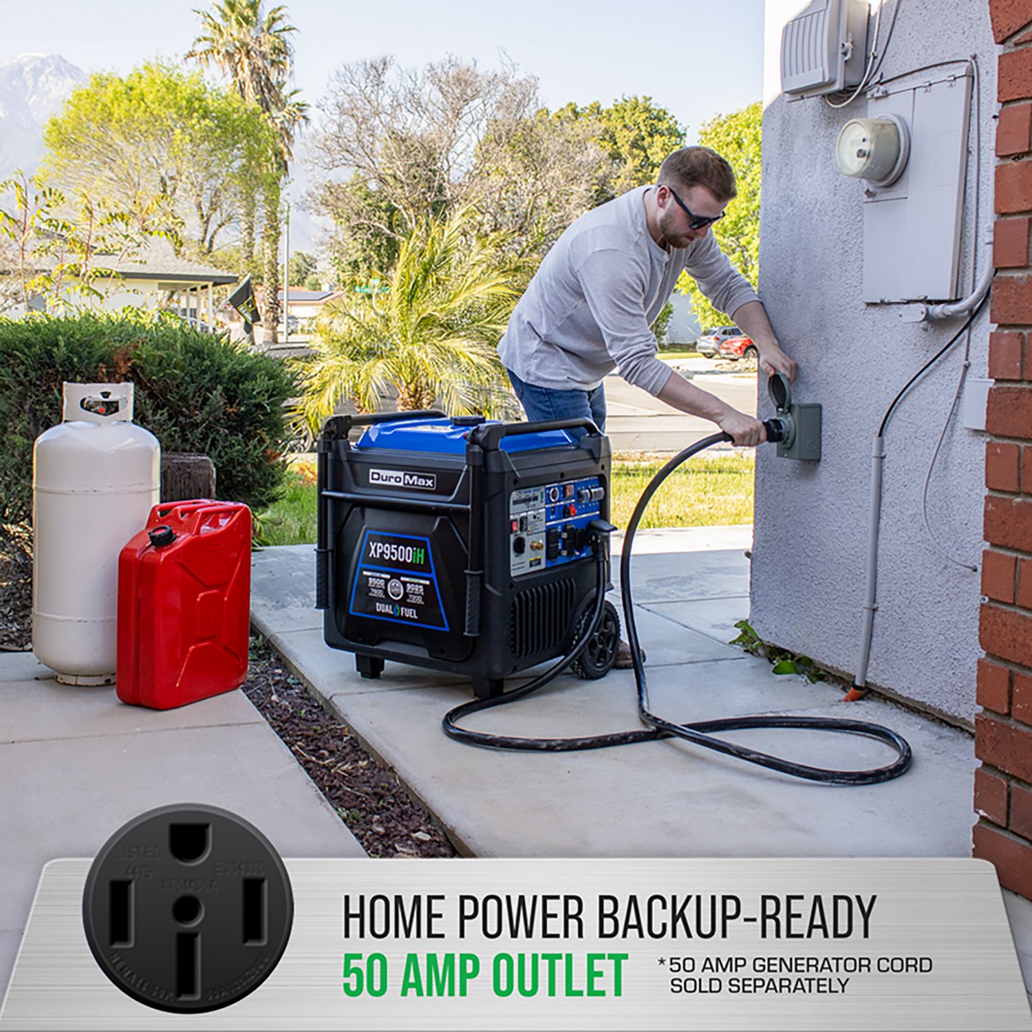 DuroMax 9,500 Watt Portable Dual Fuel Inverter Generator With Carbon Monoxide Alert - view number 4