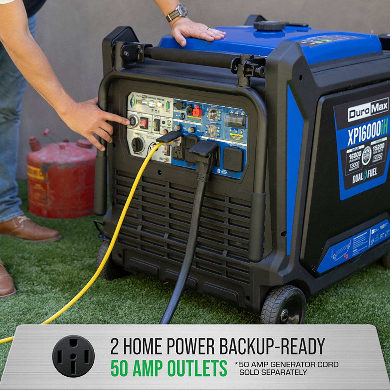 DuroMax XP16000iH 16,000 Watt Portable Duel Fuel Inverter Generator with CO Alert                                                - view number 5