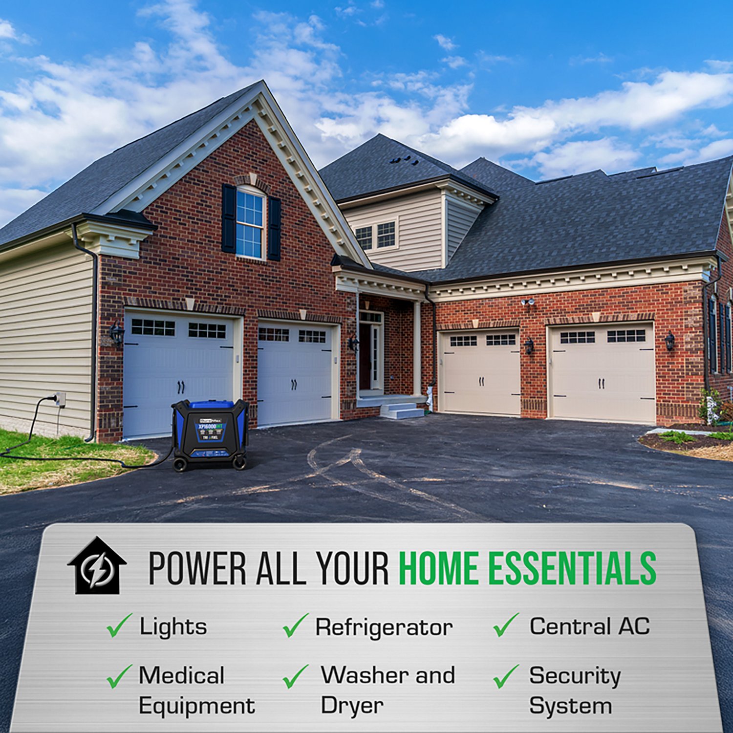 DuroMax XP16000iHT 16,000 Watt Portable Tri Fuel Inverter Generator with CO Alert - view number 6