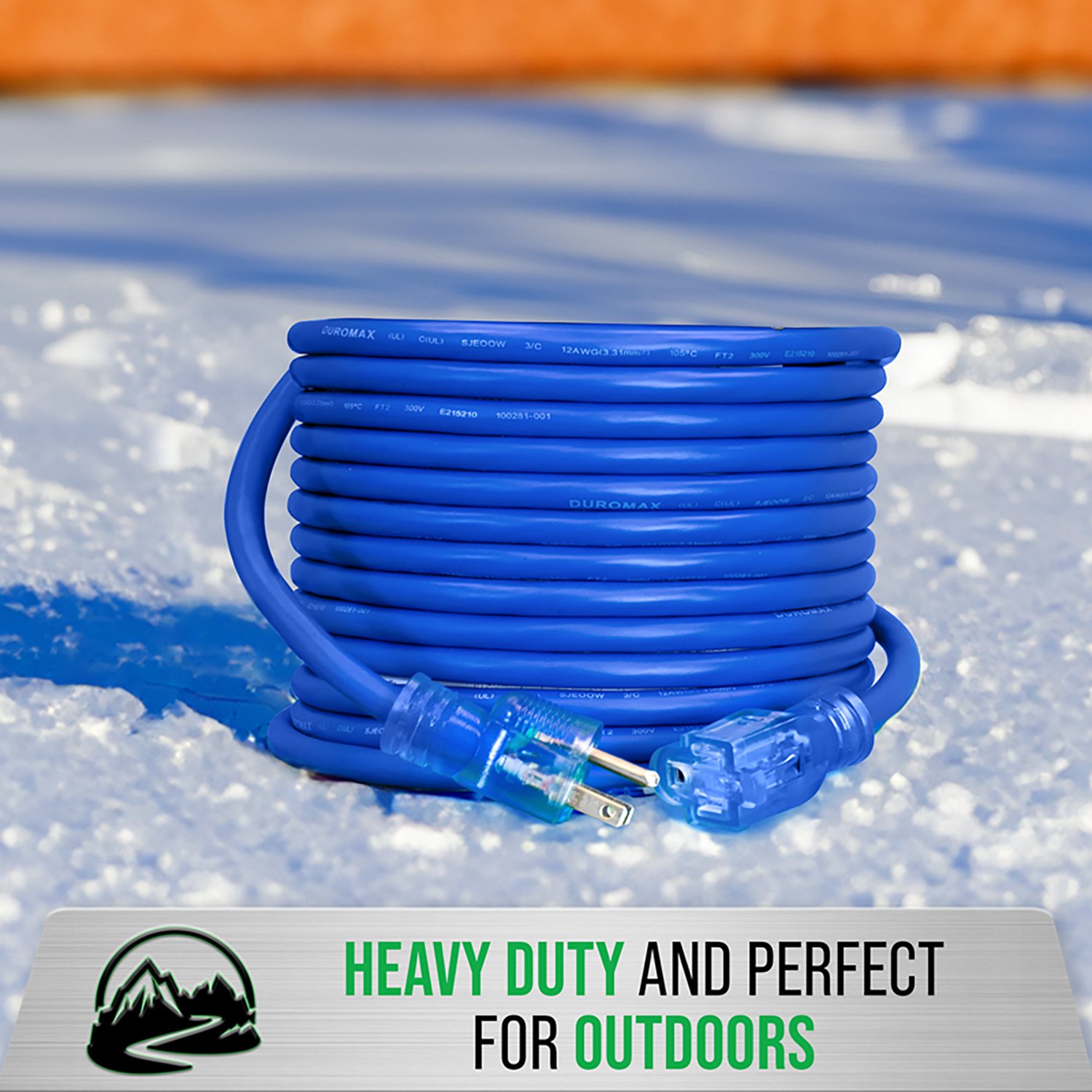 DuroMax XPX10100A Heavy Duty SJEOOW 100 Foot 10 Gauge Blue Single Tap Extension Power Cord - view number 7