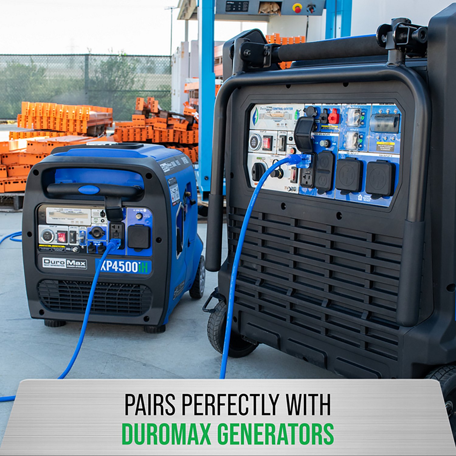 DuroMax XPX12050A Heavy Duty SJEOOW 50 Foot 12 Gauge Blue Single Tap Extension Power Cord - view number 6