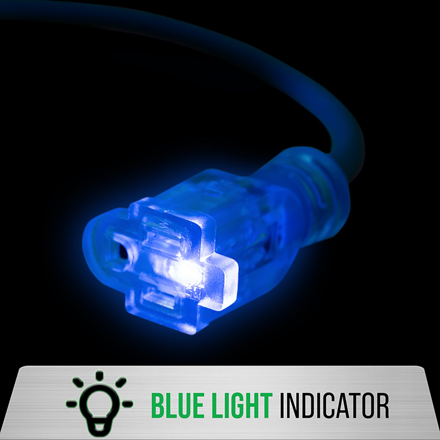 DuroMax XPX12050A Heavy Duty SJEOOW 50 Foot 12 Gauge Blue Single Tap Extension Power Cord - view number 8