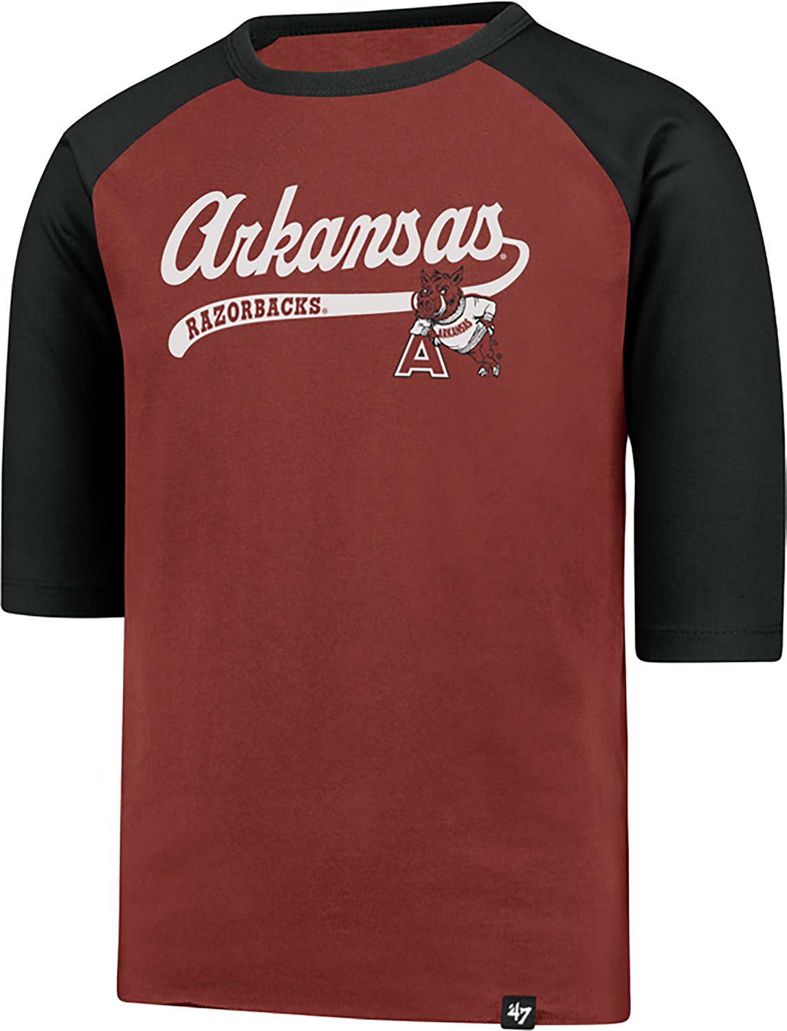 47 Brand Youth Arkansas Super Script Line Drive Raglan Shirt Short Sleeve T-shirt - view number 2