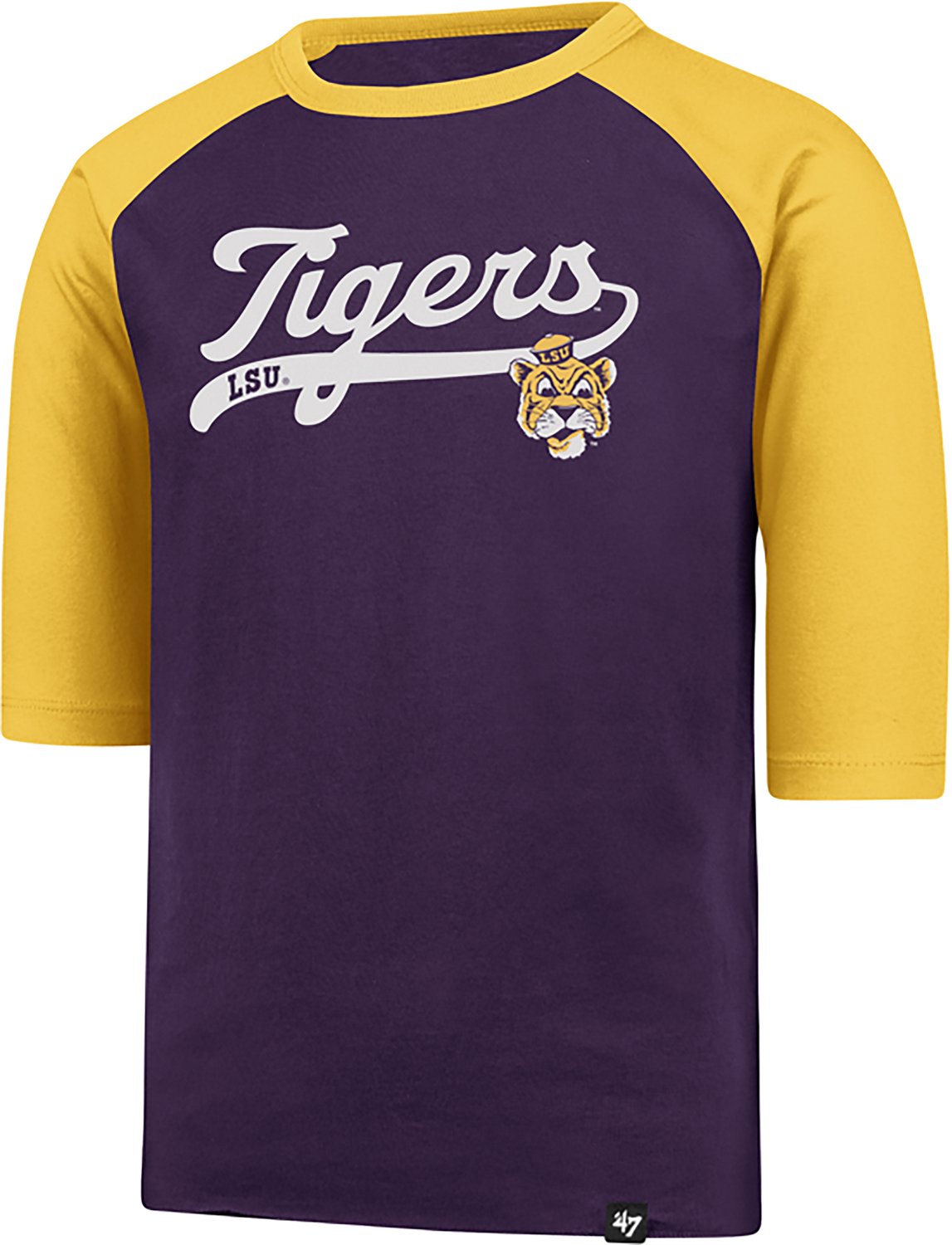 47 Brand Youth LSU Super Script Line Drive Raglan Shirt Short Sleeve T-shirt - view number 2