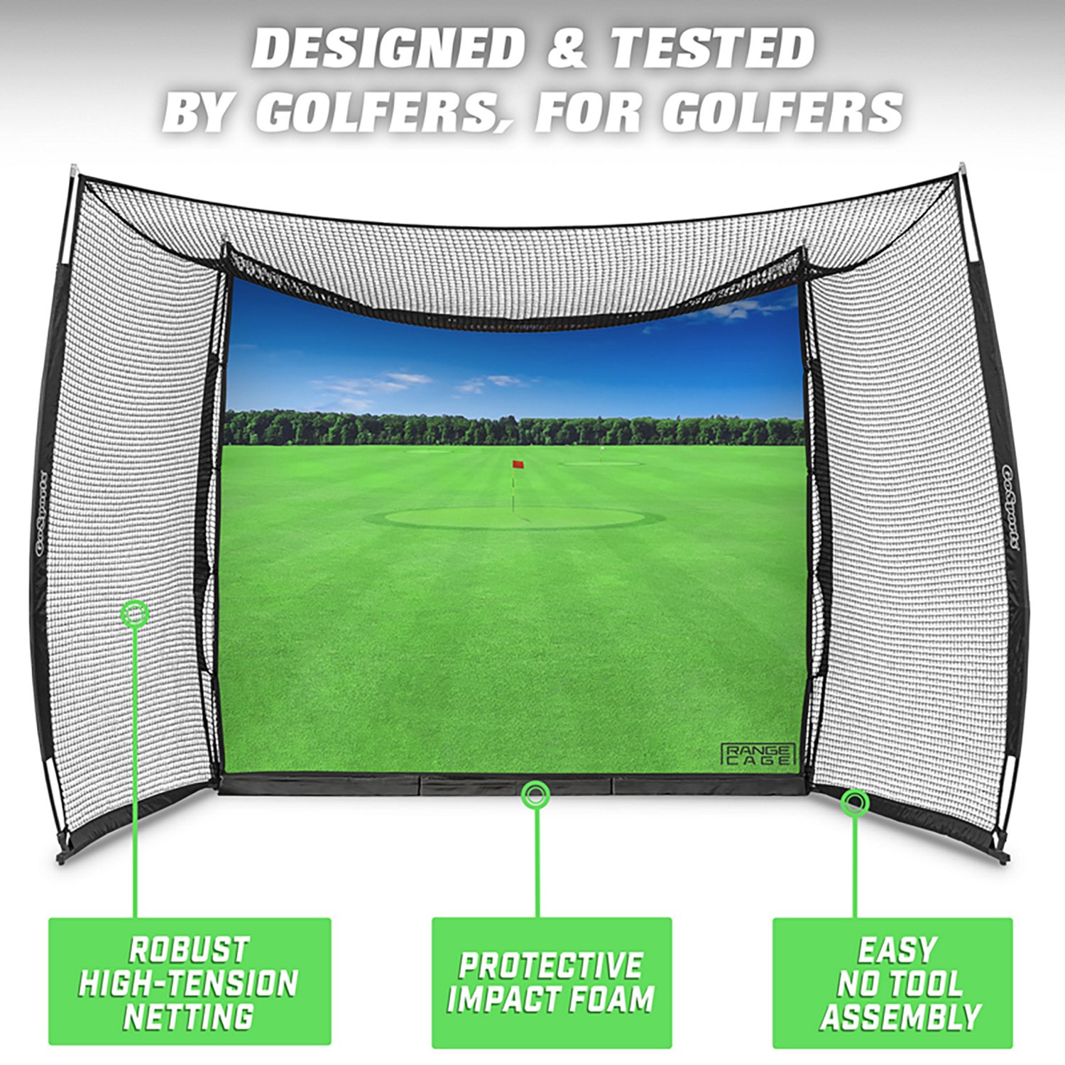 GoSports Range Cage Classic Golf Practice Hitting Net