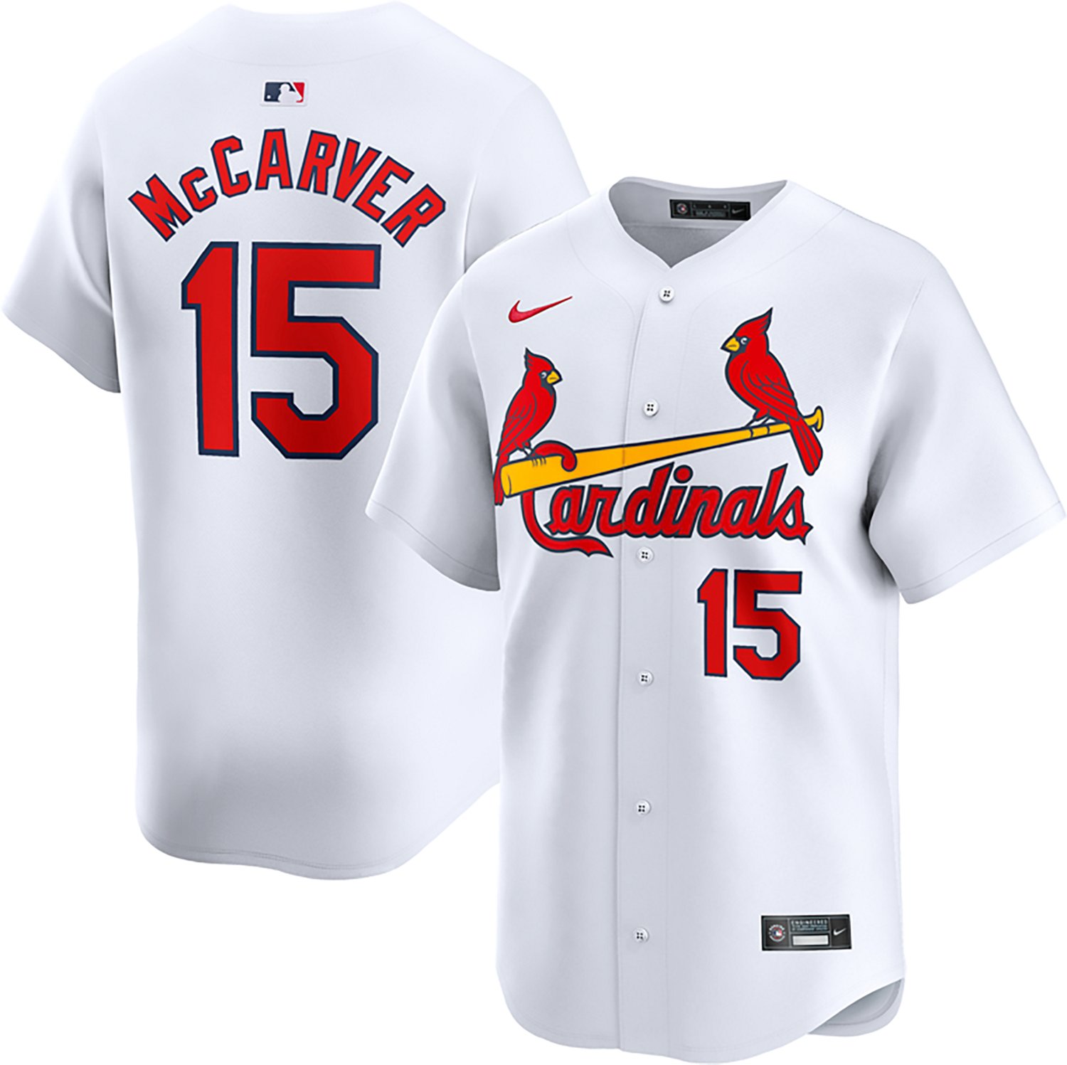 Nike Men's St. Louis Cardinals Tim McCarver Limited Name and Number Home Jersey                                                  - view number 3