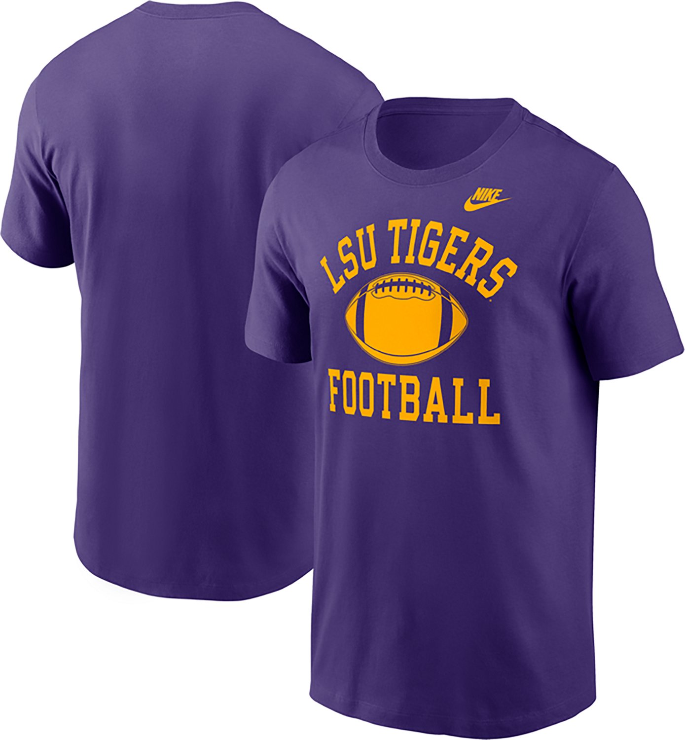 Nike Men's LSU Football Logo Cotton T-shirt - view number 3