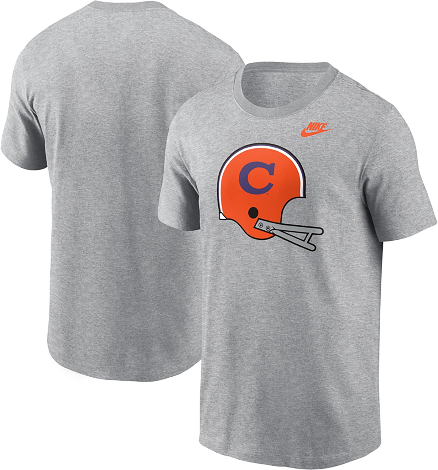 Nike Men's Clemson Legacy Helmet Cotton T-shirt - view number 3