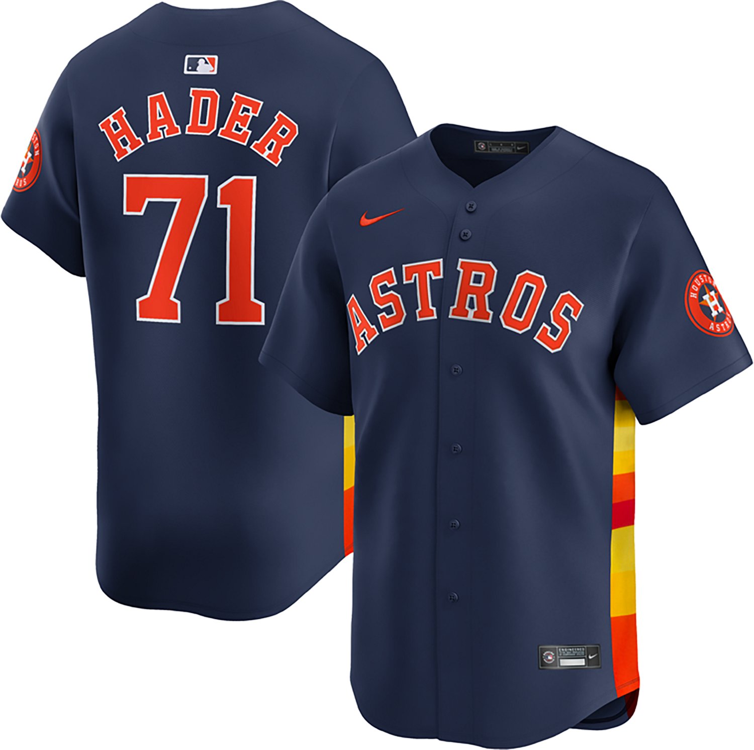 Nike Men's Astros Hader Alt2 Limited N&N Jersey - view number 3