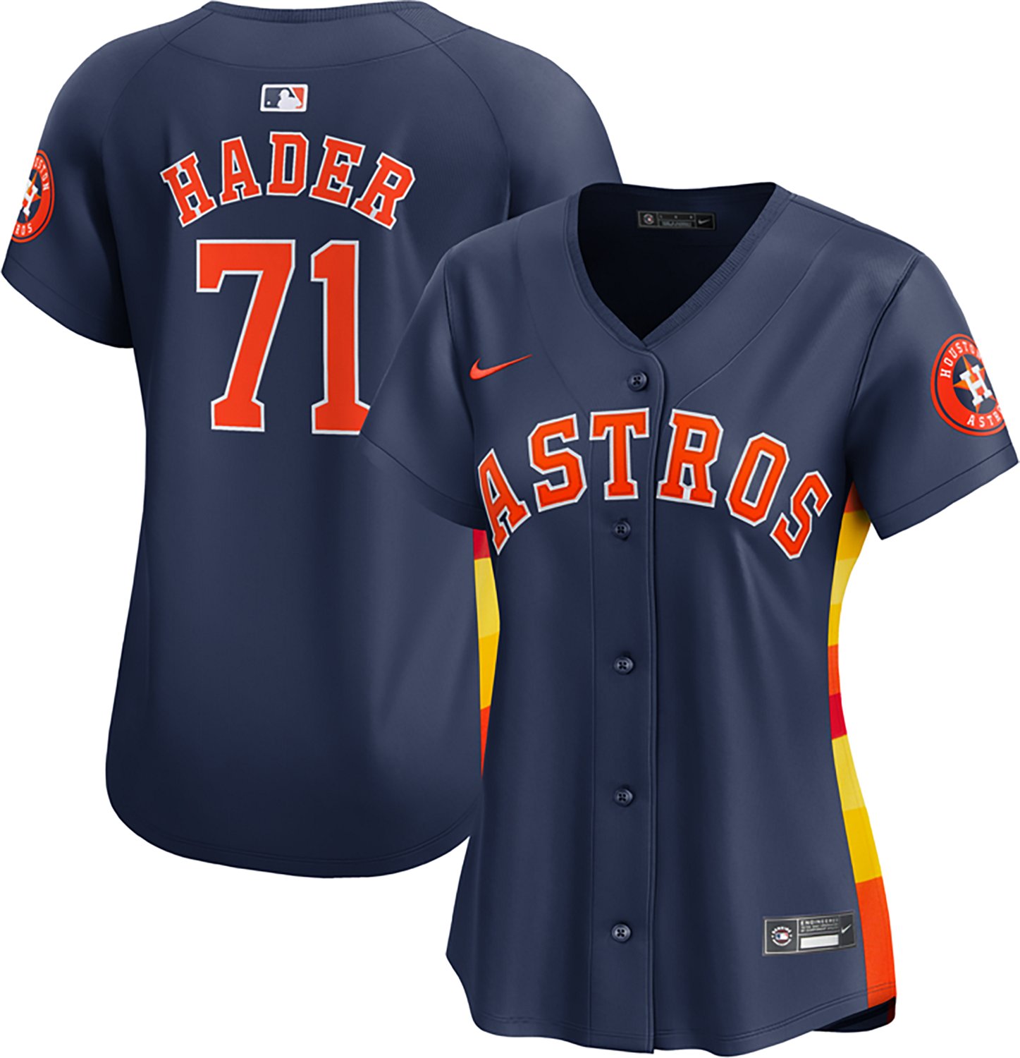 Nike Women's Astros Hader Alt2 Limited N&N Jersey - view number 3