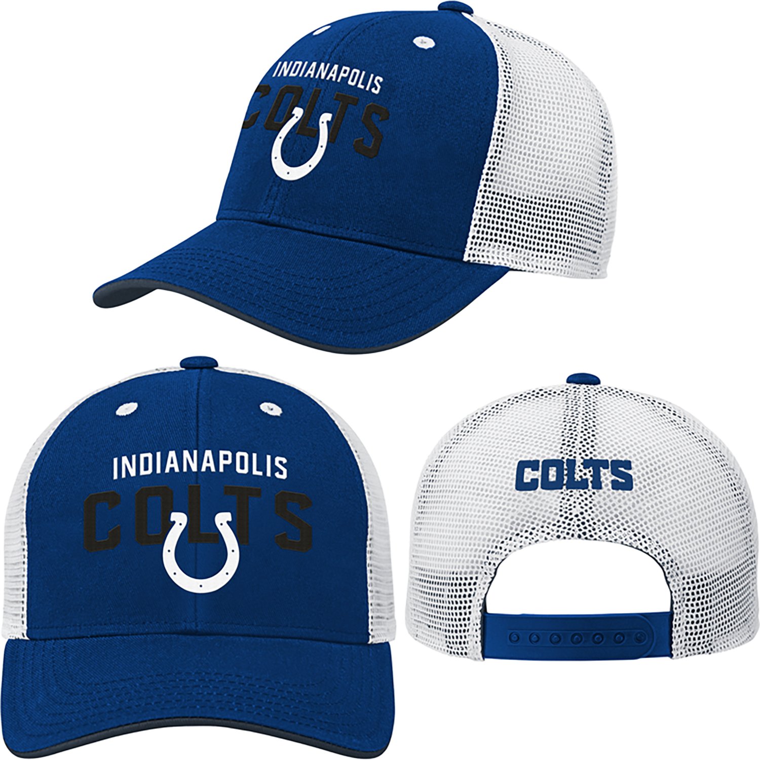 Outerstuff Boys' Indianapolis Colts Core Lockup Mesh Back Adjustable Cap - view number 4