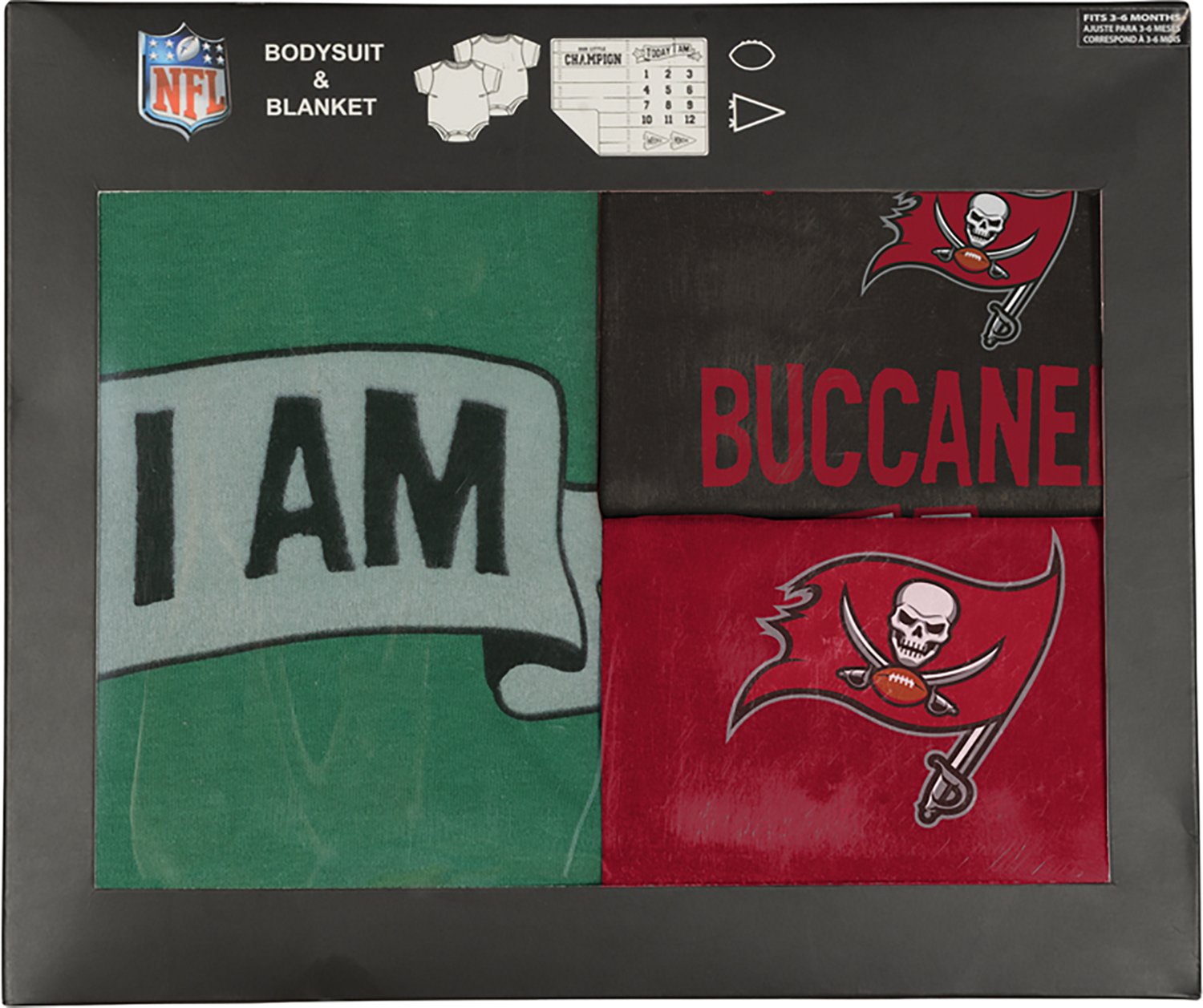 Outerstuff Infants' Buccaneers #1 Draft Pick 2-Piece Creeper and Blanket Set - view number 7