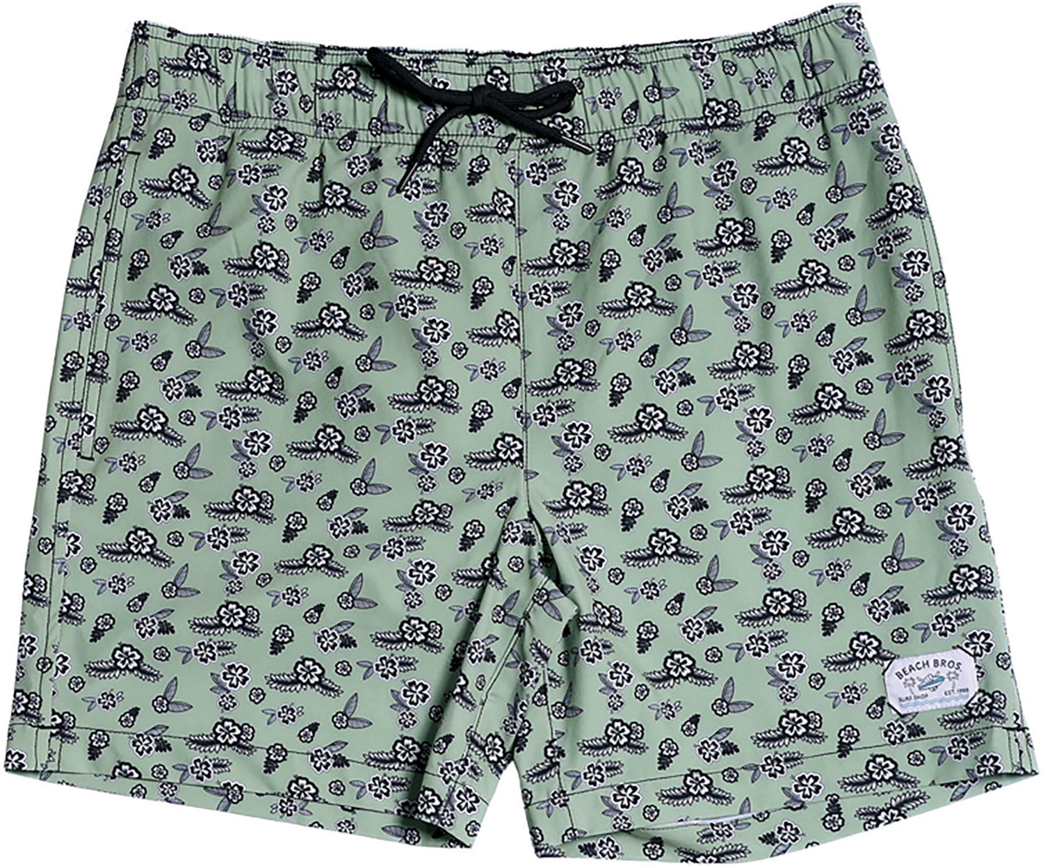 Beach Bros Men's Geo Floral Leaf Swim Trunk Shorts 6.5 in - view number 6