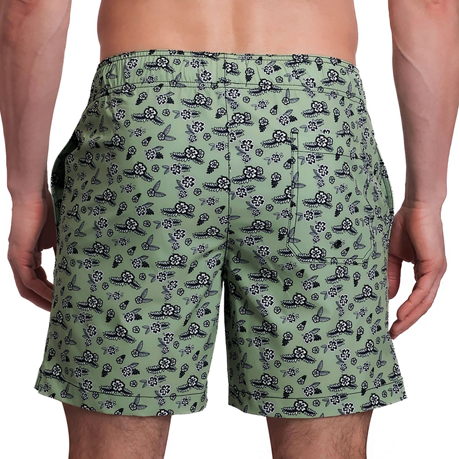 Beach Bros Men's Geo Floral Leaf Swim Trunk Shorts 6.5 in - view number 2