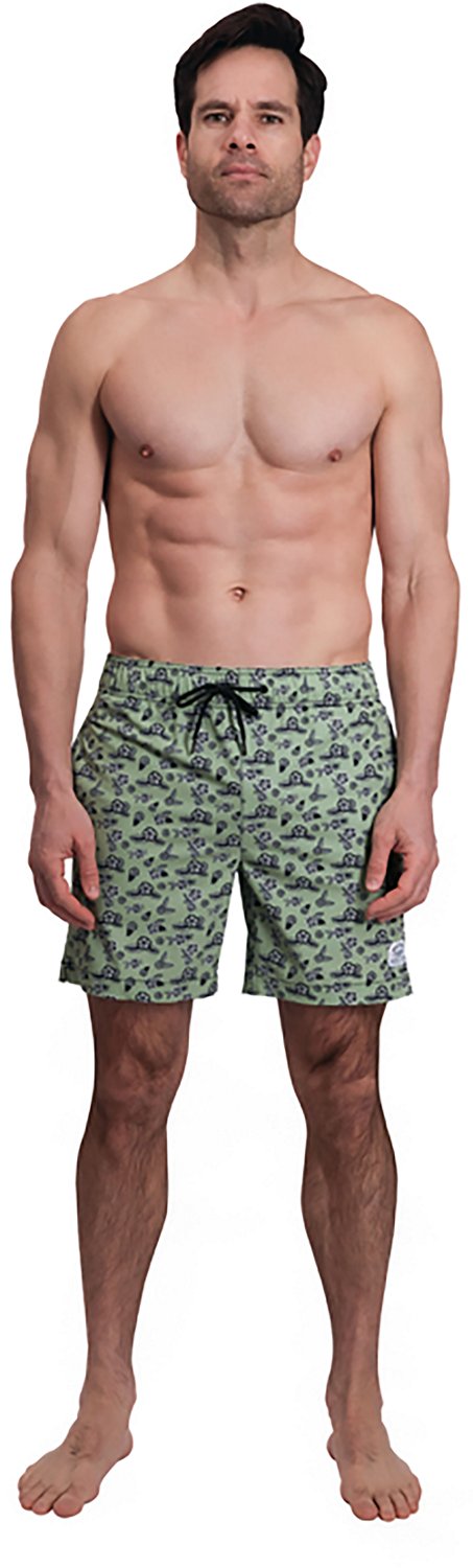 Beach Bros Men's Geo Floral Leaf Swim Trunk Shorts 6.5 in - view number 3