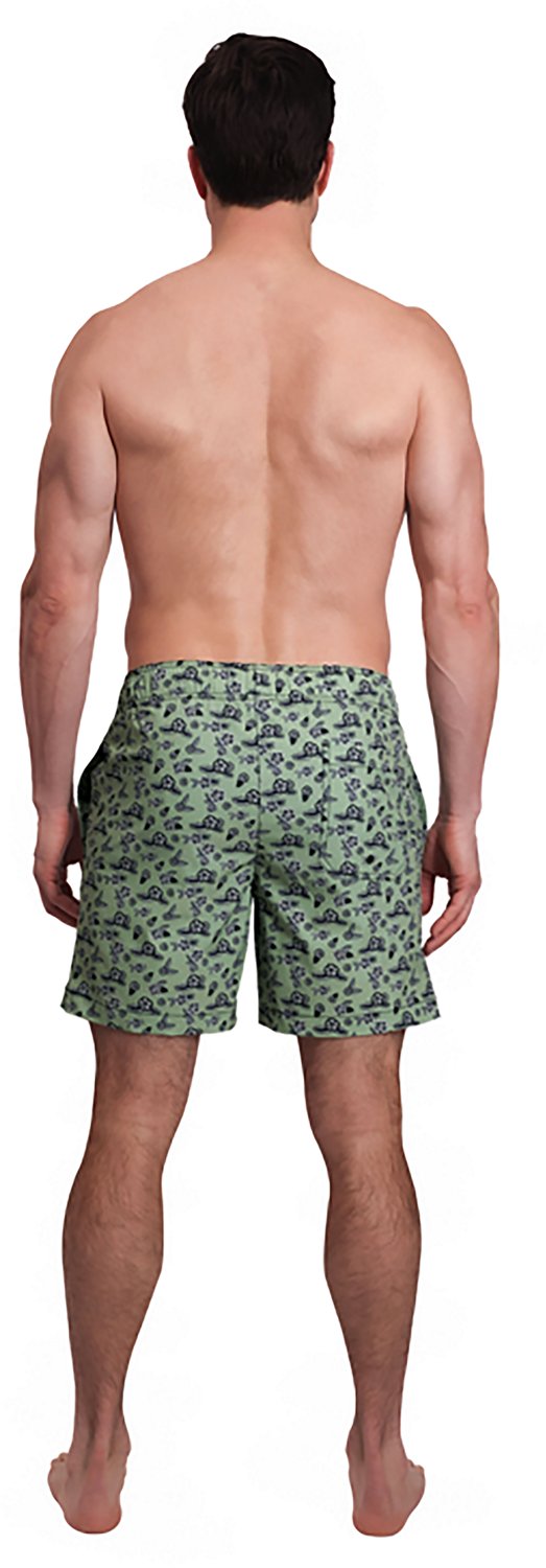 Beach Bros Men's Geo Floral Leaf Swim Trunk Shorts 6.5 in - view number 4