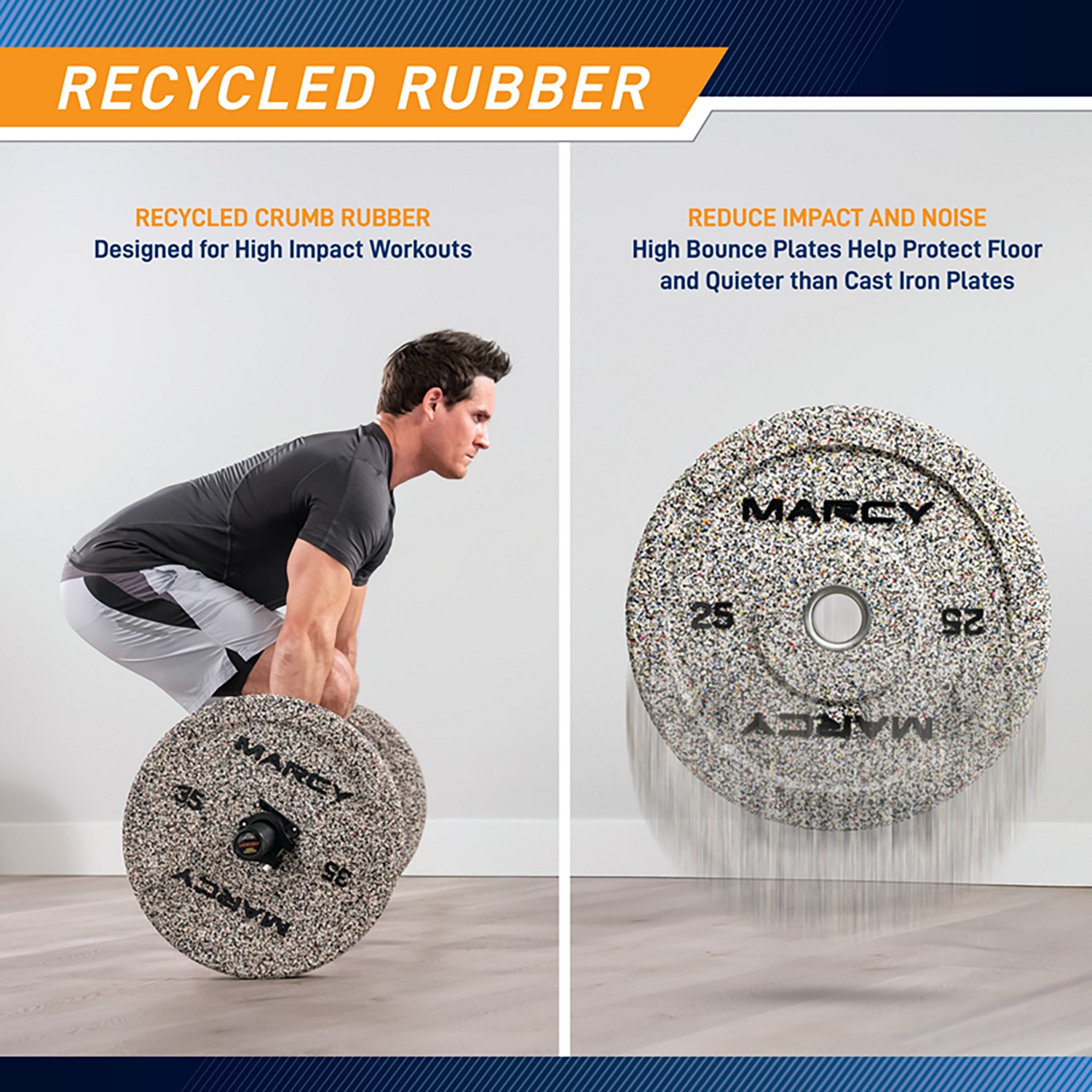 Marcy Rubber 10 lb. Bumper Plate - view number 6