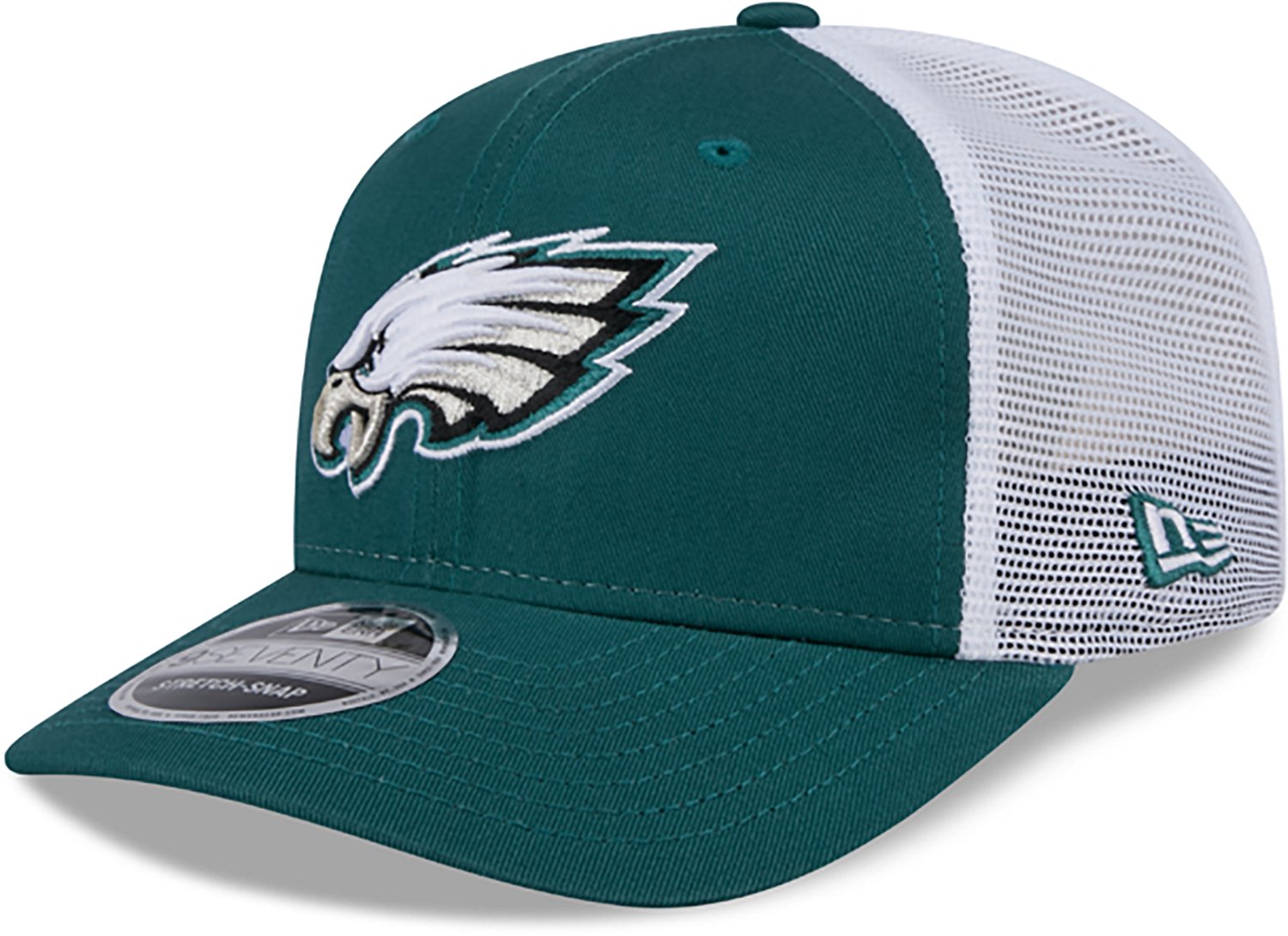 New Era Men's Eagles Logo Patch OTC 9SEVENTY Trucker Cap - view number 4