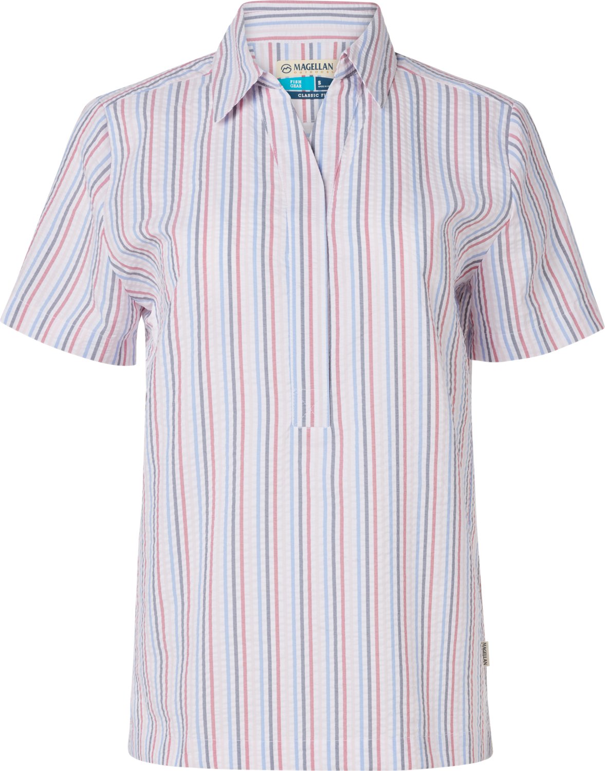 Magellan Outdoors Women's Americana Seersucker Short Sleeve Shirt - view number 1