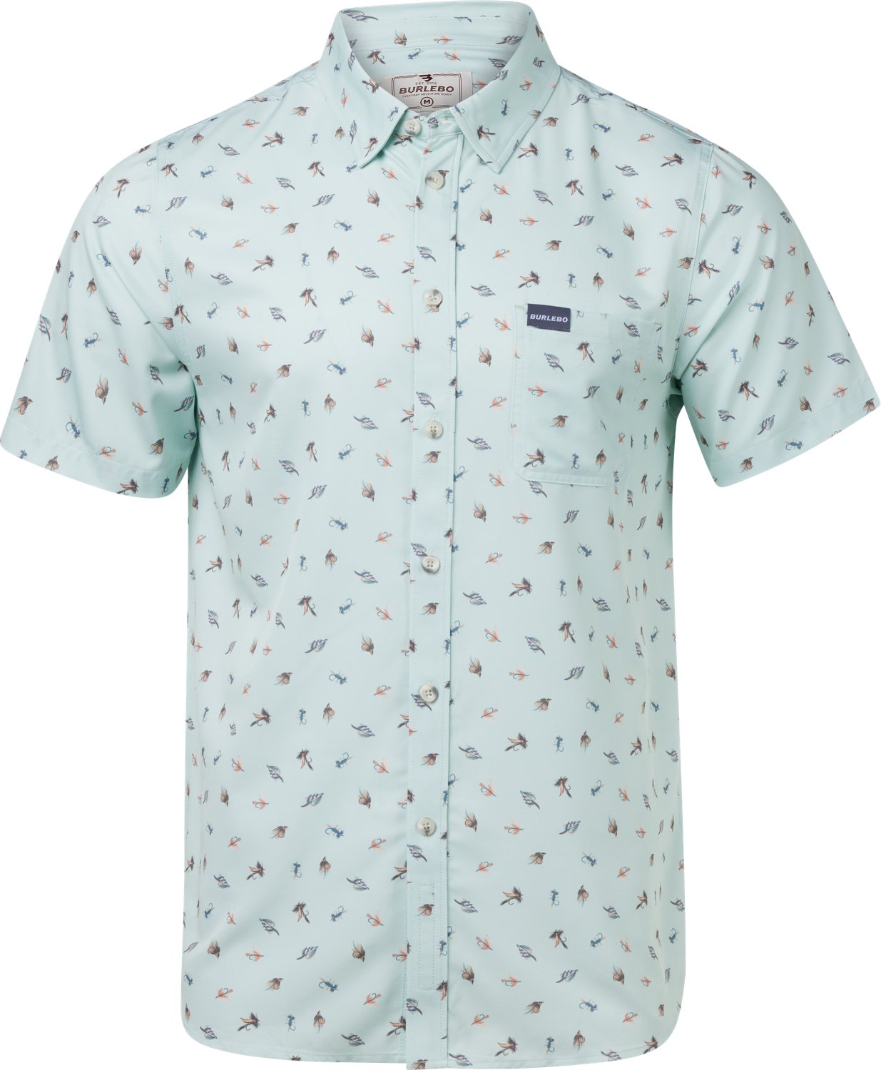 BURLEBO Men's Performance Button-Up Short Sleeve Shirt                                                                           - view number 4