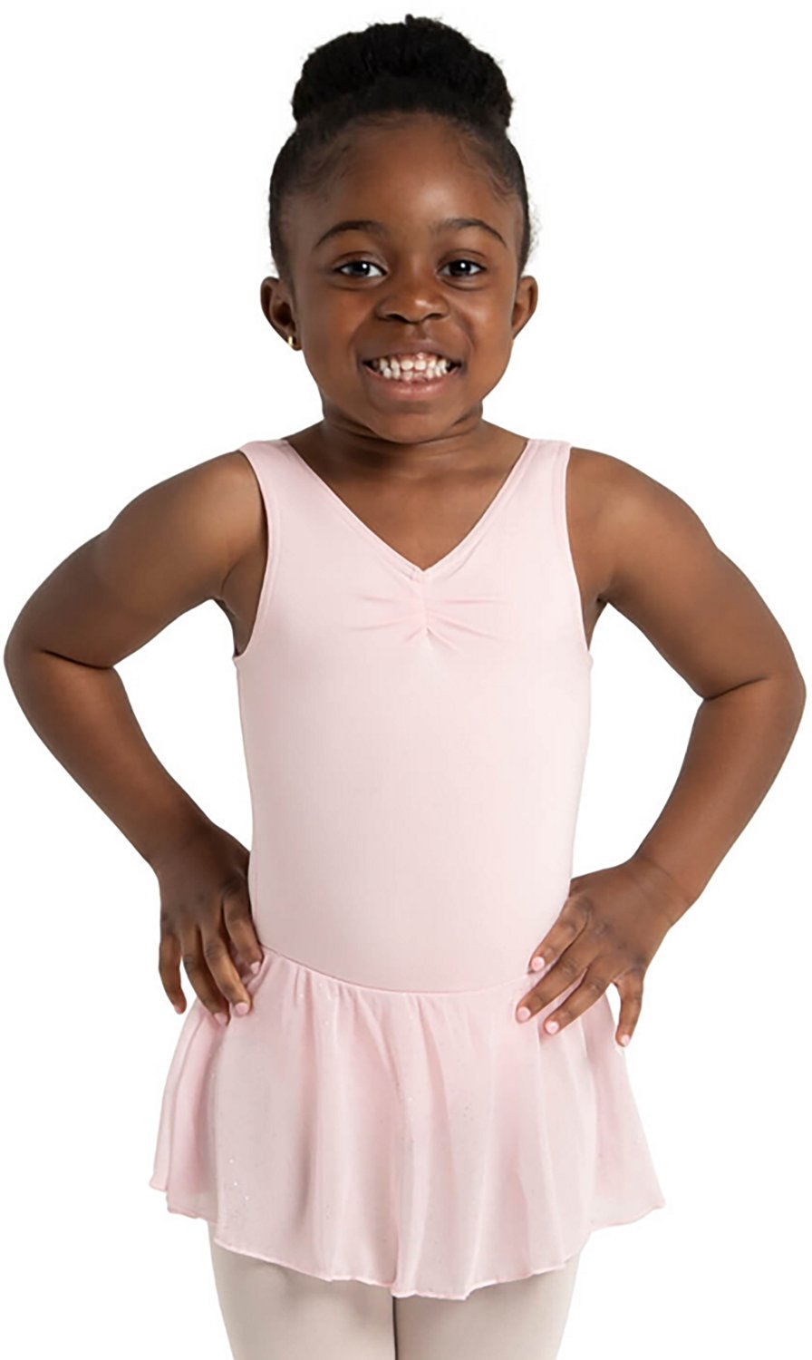 Capezio Girls' V Neck Pinch Front Tank Dress - view number 1
