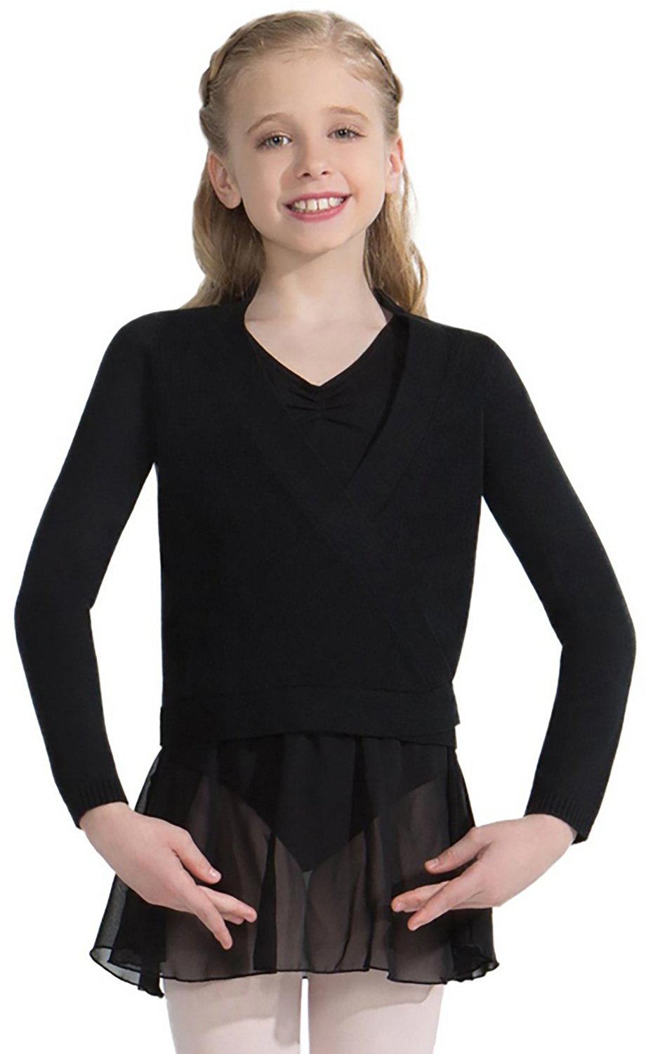 Capezio Girls' Wrap Sweater                                                                                                      - view number 1