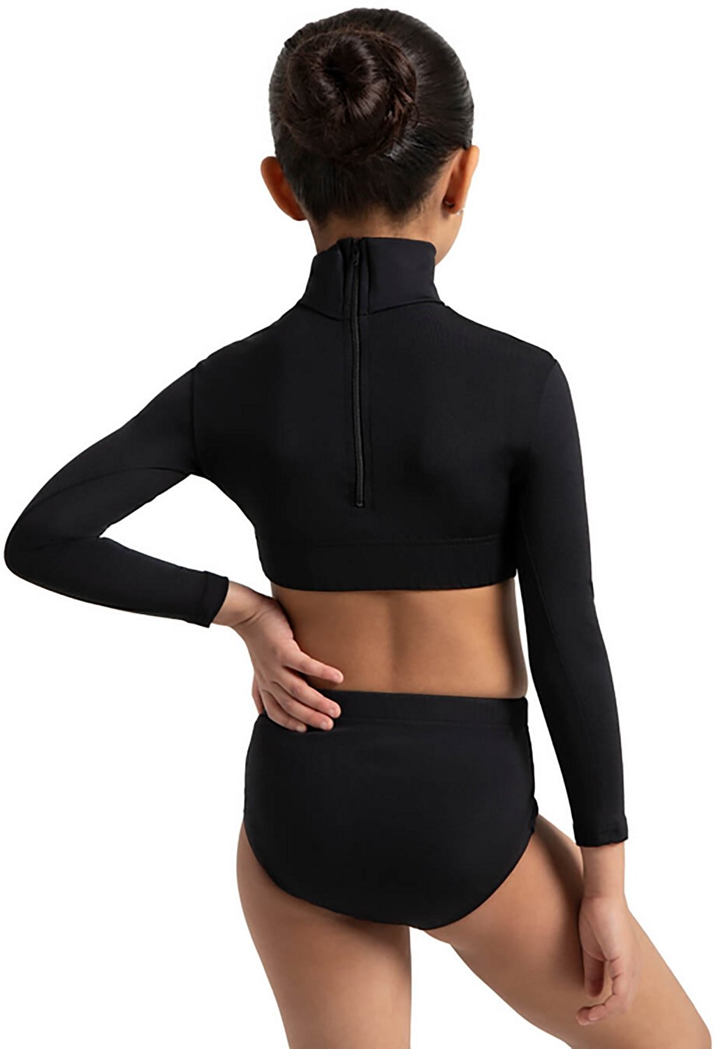 Capezio Girls' Team Basics Turtleneck Long Sleeve Top                                                                            - view number 3