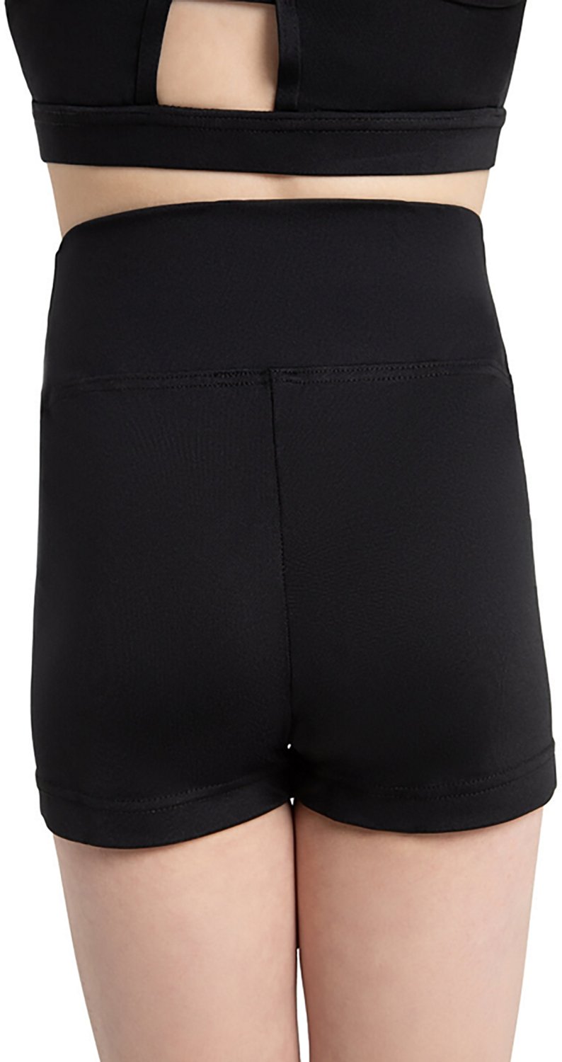 Capezio Girls' Team Basics High Waisted Short                                                                                    - view number 3