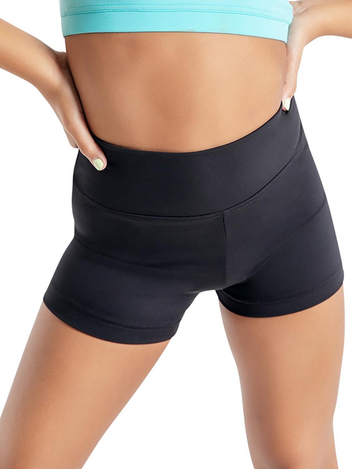 Capezio Girls' Team Basics High Waisted Short                                                                                    - view number 4