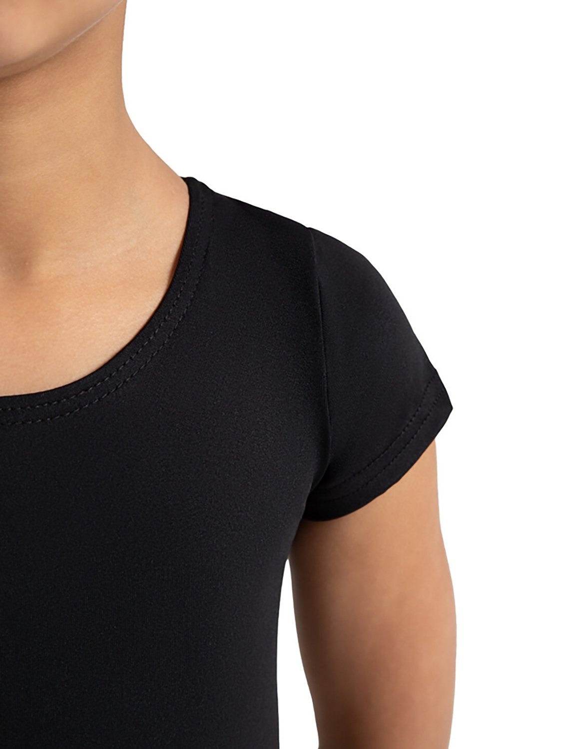 Capezio Girls' Team Basics Short Sleeve Leotard                                                                                  - view number 4