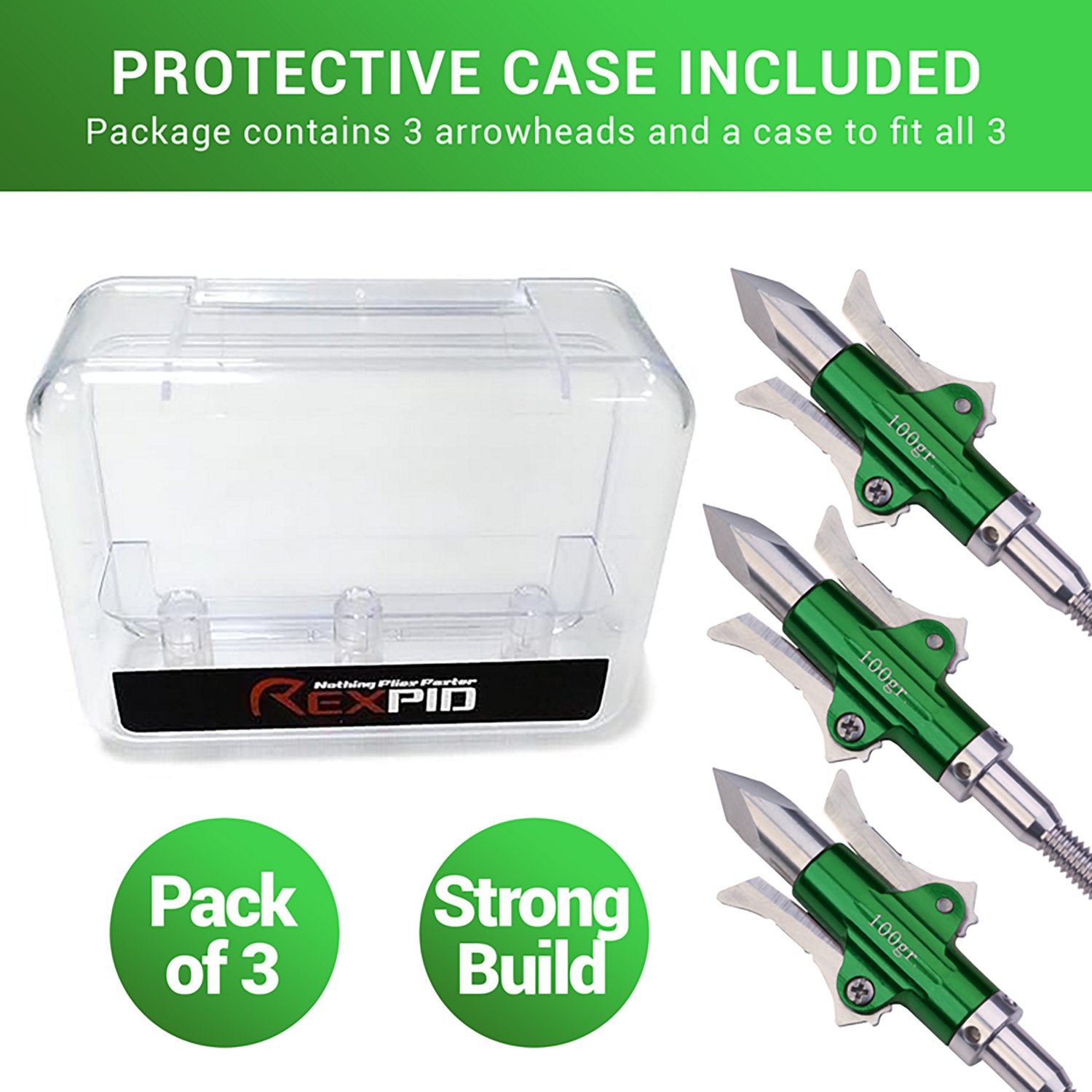 Rexpid III 100 Grain Mechanical Broadheads 3-Pack                                                                                - view number 4