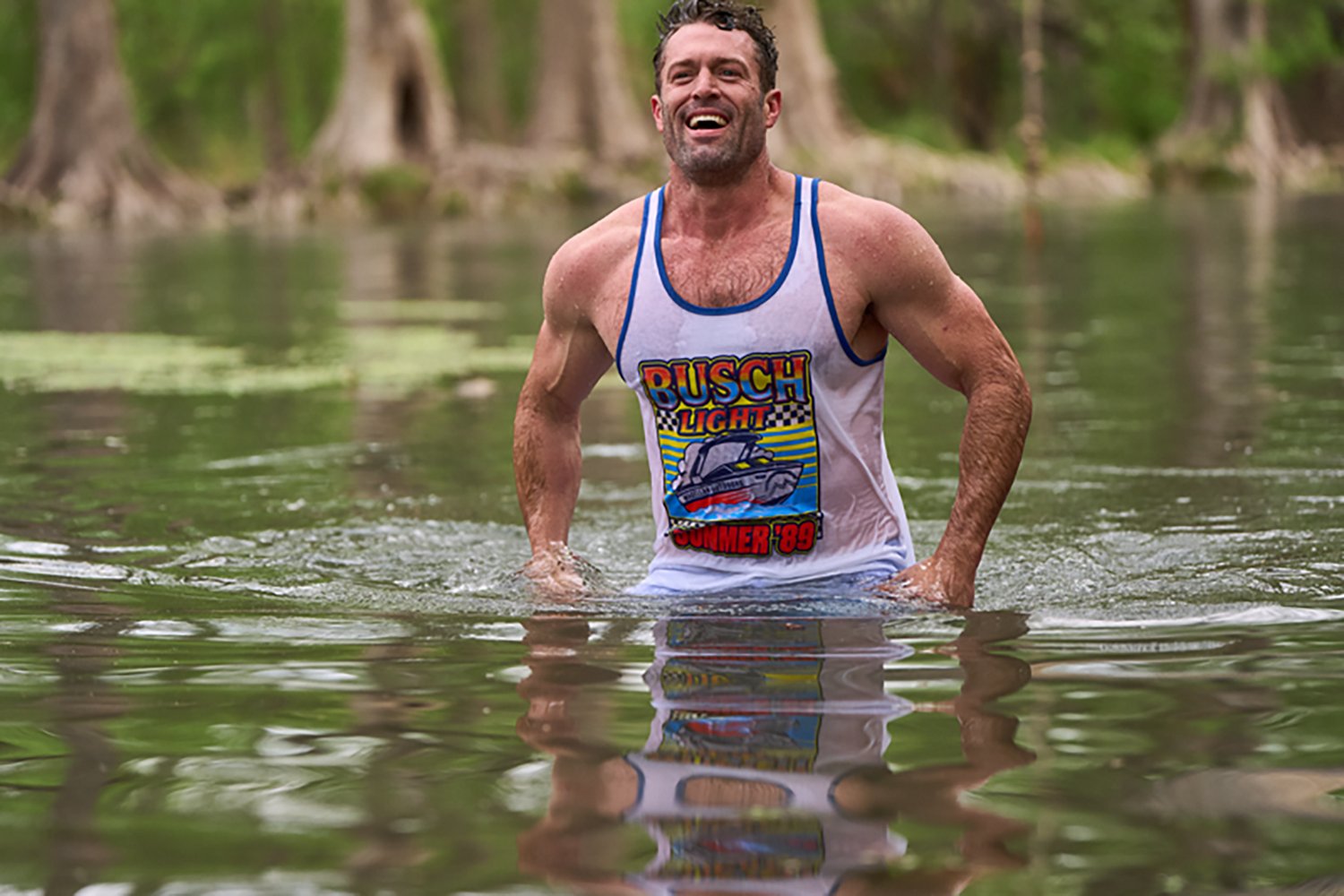 Magellan Outdoors Men's Busch Light Boat Graphic Tank - view number 3
