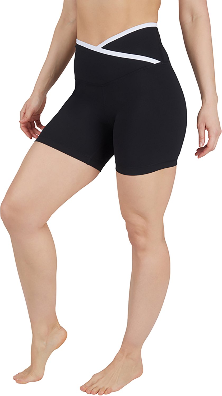 90 Degree by Reflex Women's Lux Crossover High Waist Bike Shorts 5 in 2-Pack - view number 2