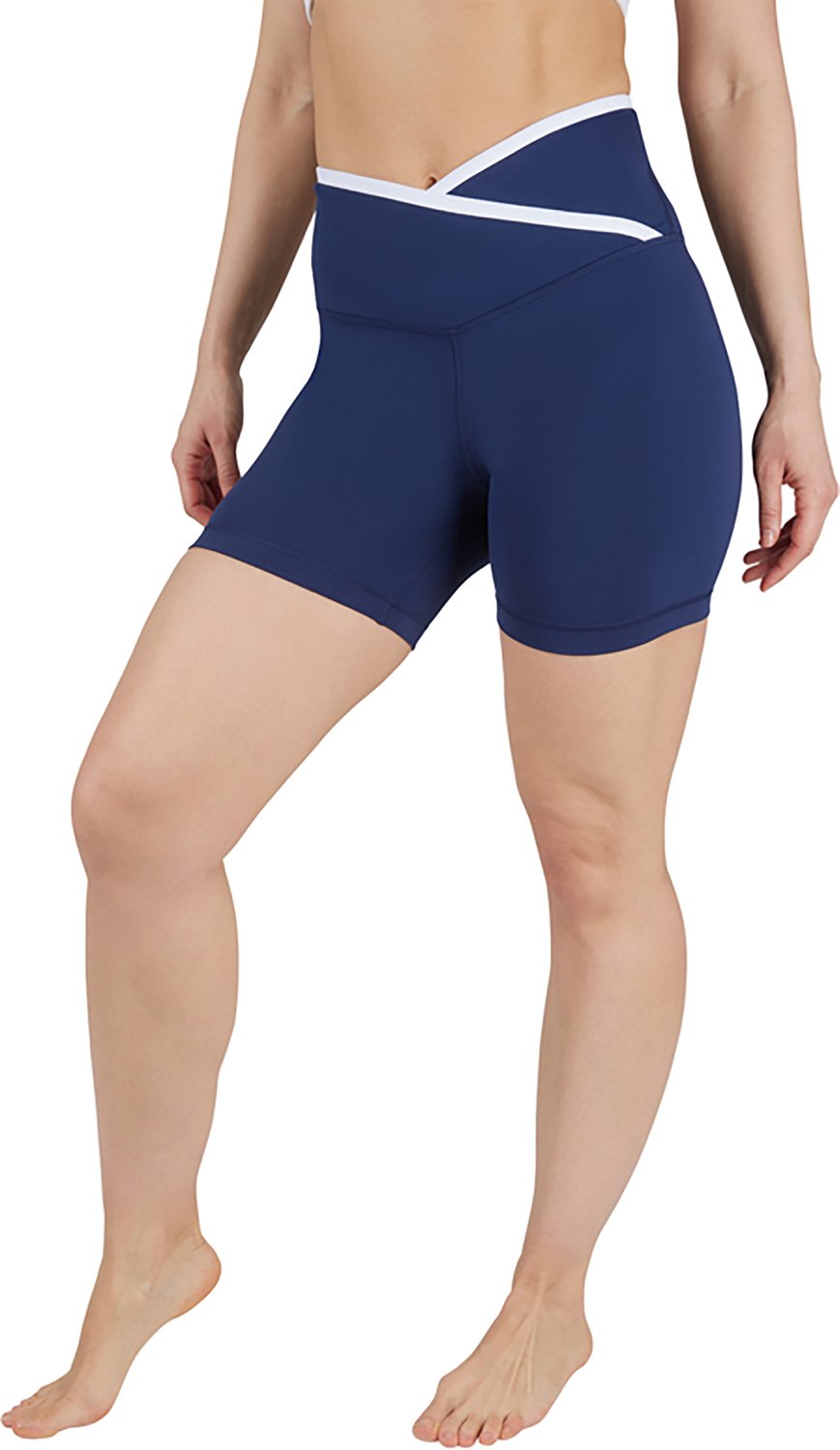 90 Degree by Reflex Women's Lux Crossover High Waist Bike Shorts 5 in 2-Pack - view number 2